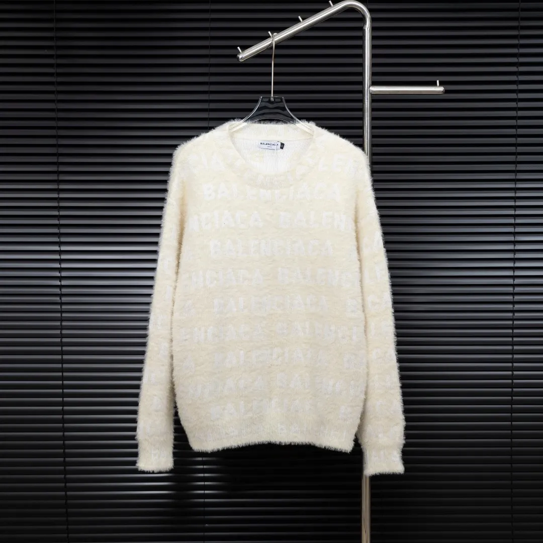 🅿️420 Style: BLA Balenciaga full-print seahorse hair knitted long-sleeved sweater Size: S-XXL Fabric: Wool blend Accessories: Full set of customized original accessories No gender distinction, same style for men and women