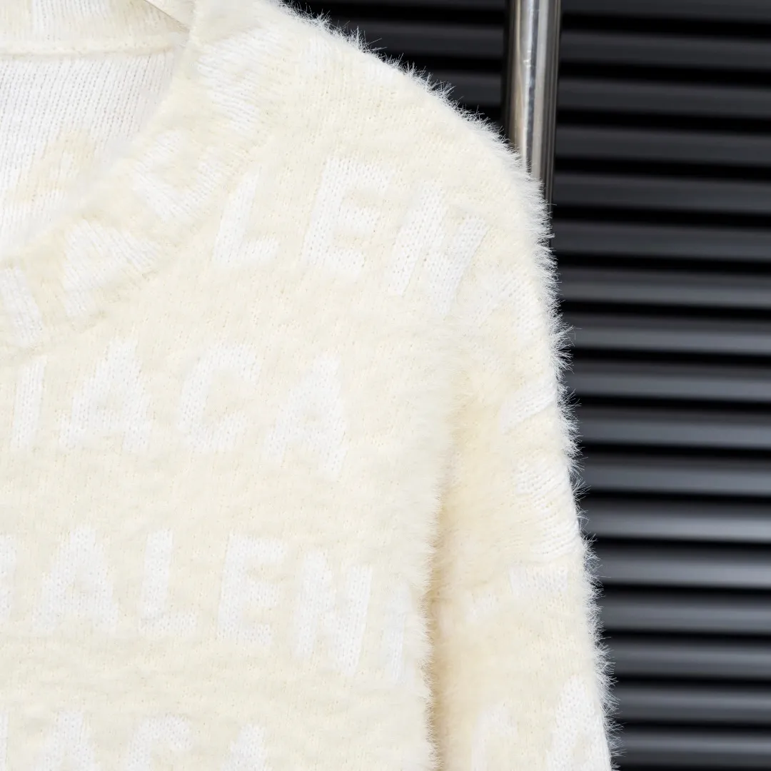 🅿️420 Style: BLA Balenciaga full-print seahorse hair knitted long-sleeved sweater Size: S-XXL Fabric: Wool blend Accessories: Full set of customized original accessories No gender distinction, same style for men and women