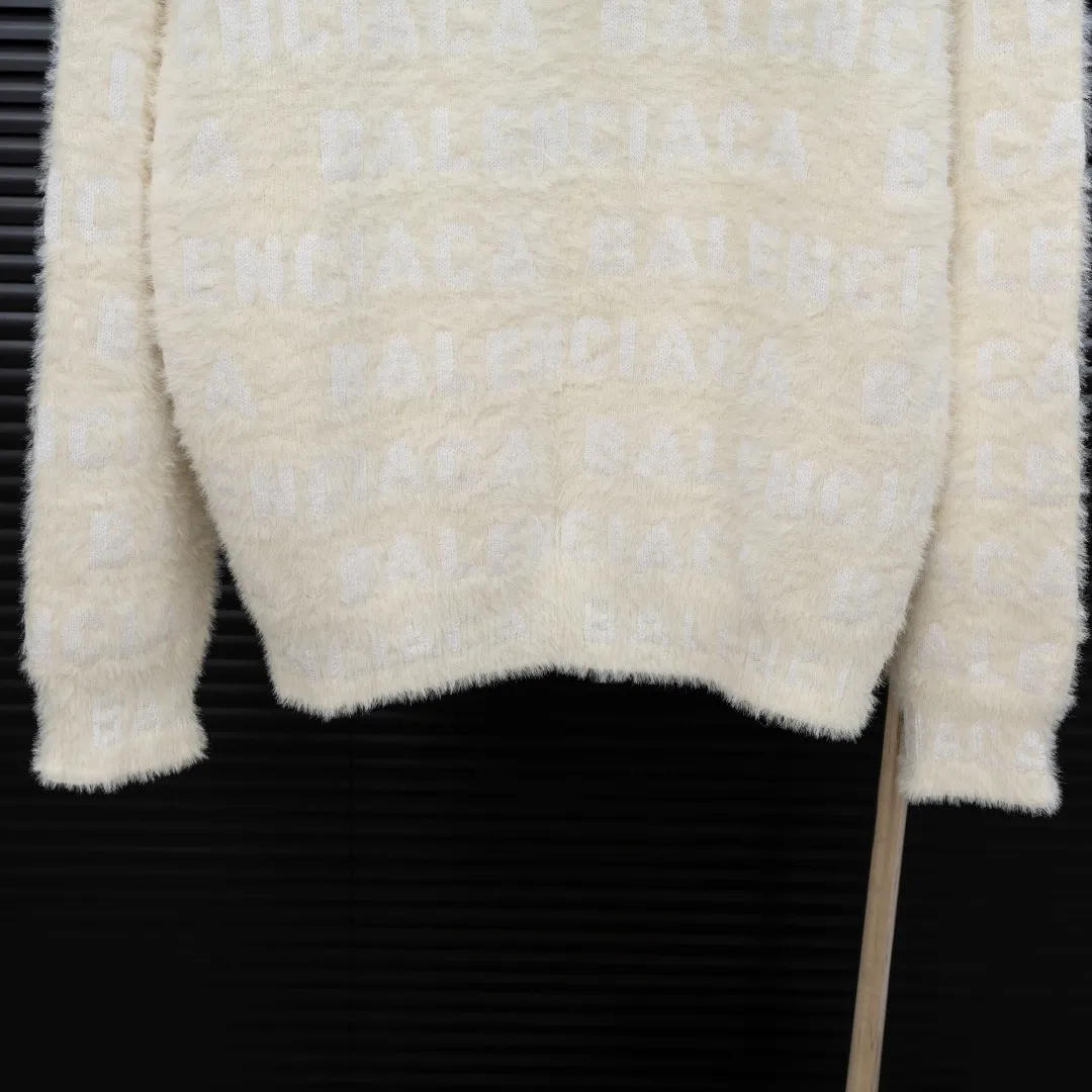 🅿️420 Style: BLA Balenciaga full-print seahorse hair knitted long-sleeved sweater Size: S-XXL Fabric: Wool blend Accessories: Full set of customized original accessories No gender distinction, same style for men and women