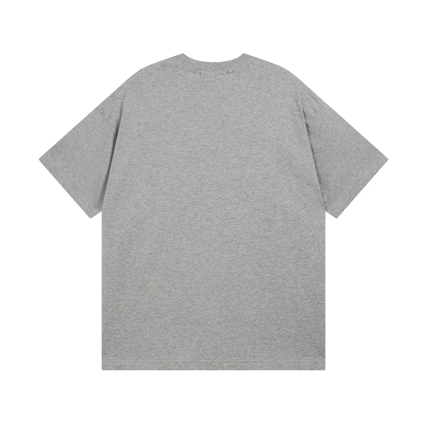 🅿️186 Real photos [Top version. Official website quality] BALENCI*GA/Paris #2025 new style distressed short-sleeved T-shirt with LUXURY chest letter patch embroidery on the front. 2025 spring and summer brick cabinet synchronization welcomes comparison. The fabric is made of Paris ZP custom-woven and dyed cotton double yarn, weighing 260 grams. The cloth surface is clean. The cloth pattern is clear, soft and comfortable. The threads are dyed with no color difference. The letter LOGO is embroidered using imported Tajima embroidery machine. The letters are clear and the effect is three-dimensional. Restore the brick cabinet, adopt the OS loose shoulder style. Same style for men and women. Code: BL253719 Color: Gray Size: XS S M L