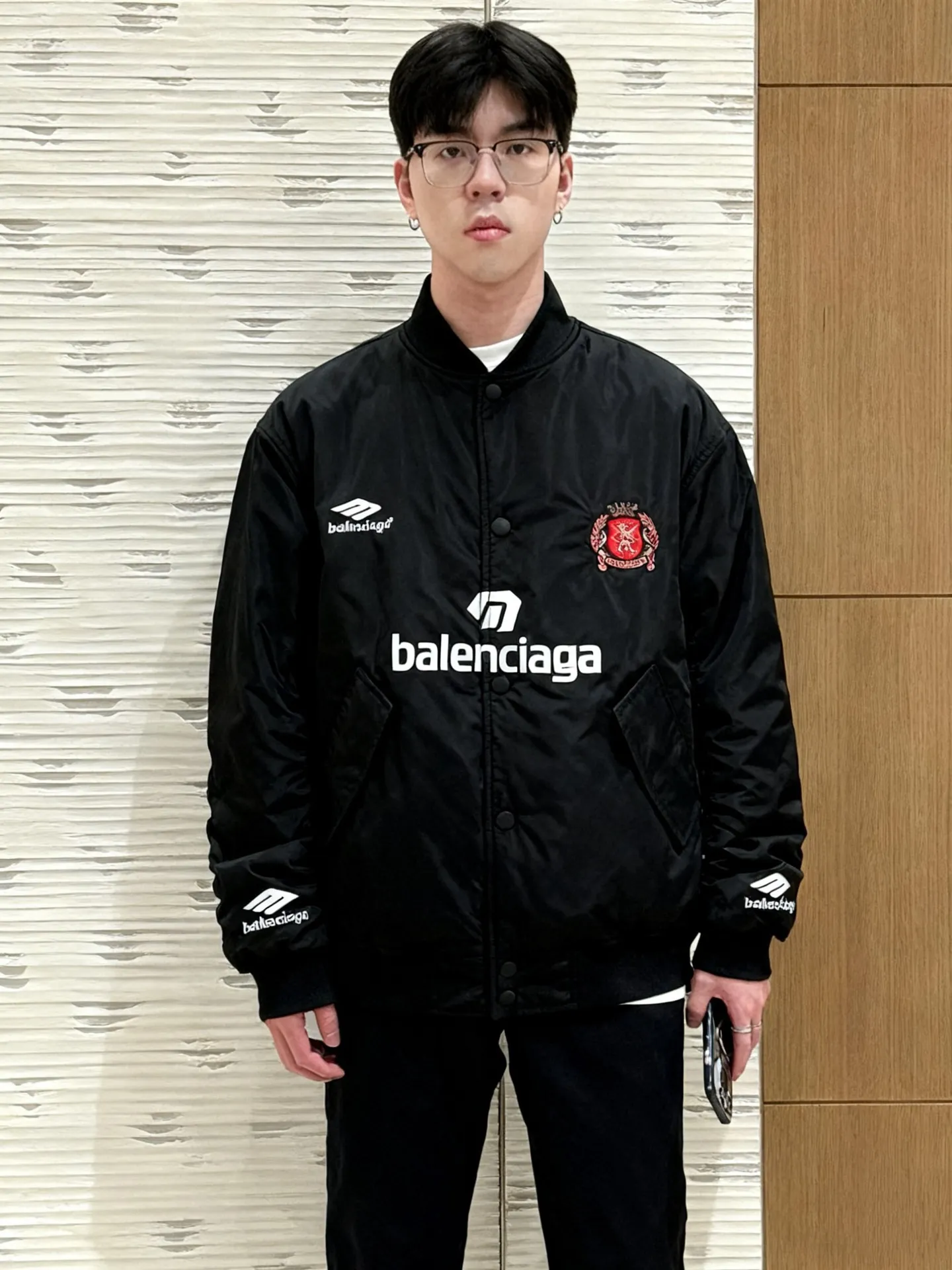 Balenciaga / Balenciaga Manchester United embroidered baseball flight cotton jacket Upper body consultation picture ℹ️