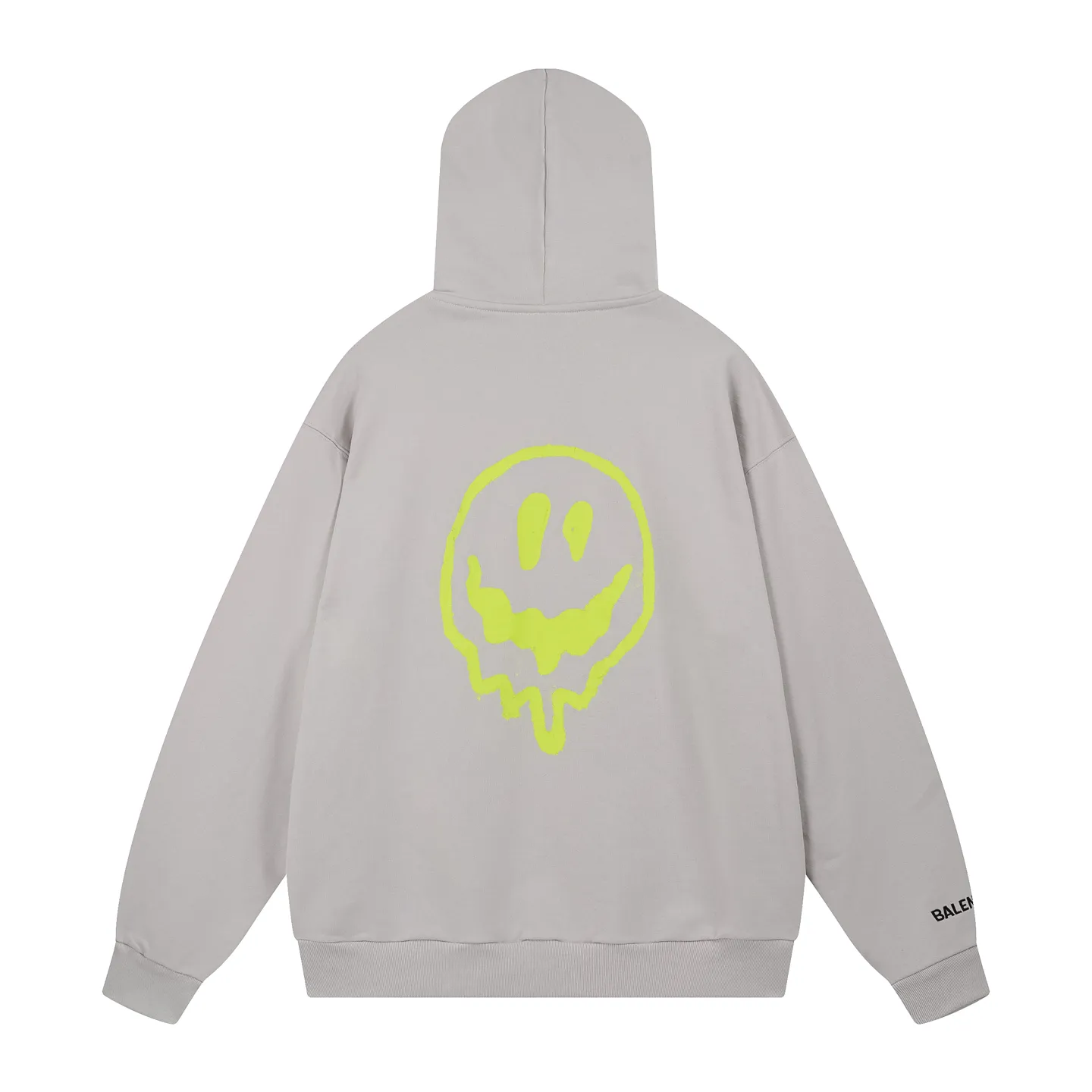 🅿️390 real photos [Top version. Official website quality] BALENCI*GA/25 new model. The front of the alien is directly printed with hithg there+dripley art work + luminous effect. The alien is printed on the front and the smiley face is printed on the back. The right sleeve is embroidered with letters LOGO. Zipper cardigan hooded sweatshirt SS25 latest model. Research and development at the first time, different market currencies. Comparisons welcome. The fabric is made of Paris ZP custom-woven and dyed cotton sweatshirt, with a weight of 2460 grams. The cloth surface is clean. The cloth pattern is clear, soft and comfortable. The threads are dyed with no color difference. The printing uses computer direct printing + luminous effect. Jubie market currency. Welcome to compare. The version adopts OS loose shoulder design. Same style for men and women. Code: BL259906 Color: off-white, black, floral gray Size: XS S M L