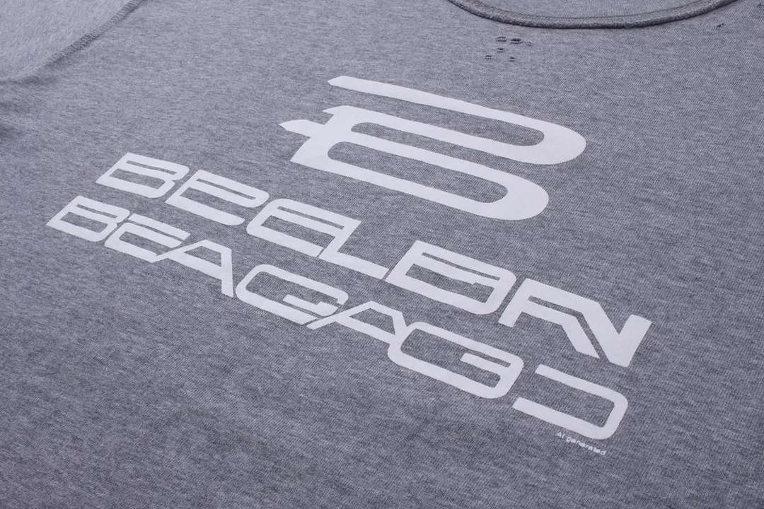 🅿️194 Detailed picture [Top version. Official website quality] BALENCI*GA/Paris AI GENERATED series new T-shirt #2024 new style. The reverse stitching design is full of sense. The front, back and left sleeves are printed with the new LOGO. The ready-made clothes are washed and worn. Notice! ️The original version of this style is made with reverse stitching. It is worn, washed and distressed. This is the normal practice in the Jubie market. The black and gray cuff prints are different. #2024 Spring and Summer Brick Cabinet Synchronization Welcome to compare. The fabric is made of Paris ZP custom-woven and dyed cotton double yarn, with a weight of 260 grams. The cloth surface is clean. The cloth pattern is clear, soft and comfortable. The threads are dyed with no color difference. The classic letter LOGO is printed with imported environmentally friendly glue. The letters are clear and the effect is three-dimensional. Restore the brick cabinet, adopt OS loose shoulder style. Same style for men and women. Code: BL223335 Color: black, light gray, white. Size: XS to L