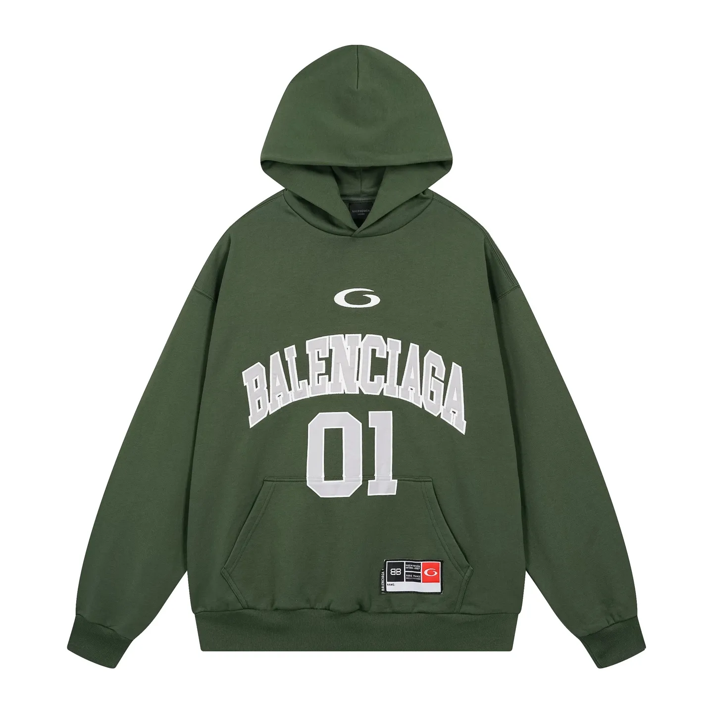 🅿️350 Actual pictures [Top version. Official website quality] BALENCI*GA/Paris.SS25 latest basketball uniform embroidered printed hooded long-sleeved sweatshirt. The front embroidery is embroidered and printed using a Tajima computer embroidery machine, the lower left corner is stamped, and the back piece is printed. The brick cabinets are synchronized. The authentic product is developed at the first time. The fabric is made of Paris ZP custom-woven and dyed cotton sweatshirt. Weighing 460 grams, the cloth surface is clean. The cloth pattern is clear, soft and comfortable. The threads are dyed with no color difference. The printing uses environmentally friendly imported materials, the letters are clear and the effect is three-dimensional. The version adopts OS loose shoulder design. Same style for men and women. Code: BL258959 Color: Black Purple Blue Green Size: XS S M L