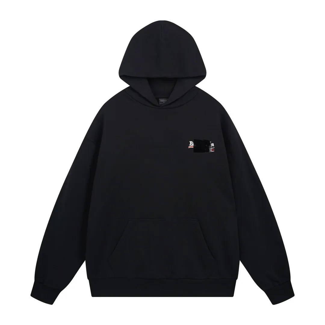 🅿️310 Detailed picture [Top version. Official website quality] BALENCI*GA/Paris#Classic. Coke embroidered black tape hooded sweatshirt. The fabric is made of Paris ZP custom-woven and dyed cotton sweatshirt. The weight is 450 grams. The cloth surface is clean. The cloth pattern is clear, soft and comfortable. The color fastness is good. It is not easy to change color. The threads are dyed with no color difference. The classic pattern embroidery uses an imported embroidery machine, and the embroidery thread color is based on the original color. It is produced based on the pictures in the Jubie market. The letters are clear. The three-dimensional effect is strong. The embroidered flowers are laminated on the finished product. The version adopts OS loose shoulder design. Same style for men and women. Code: BL238058 Color: black, off-white, smoky gray, red, brown Size: XS S M L