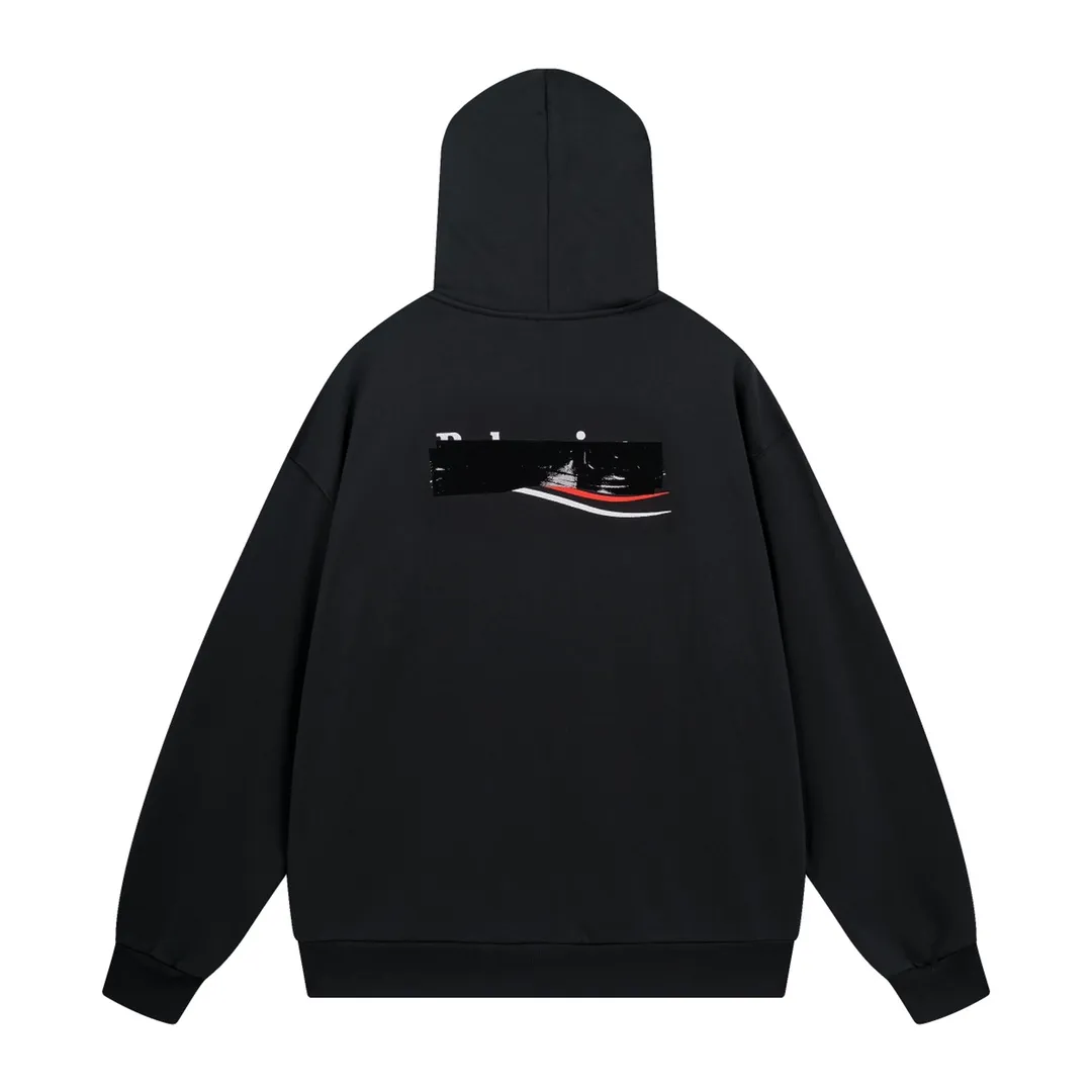 🅿️310 Detailed picture [Top version. Official website quality] BALENCI*GA/Paris#Classic. Coke embroidered black tape hooded sweatshirt. The fabric is made of Paris ZP custom-woven and dyed cotton sweatshirt. The weight is 450 grams. The cloth surface is clean. The cloth pattern is clear, soft and comfortable. The color fastness is good. It is not easy to change color. The threads are dyed with no color difference. The classic pattern embroidery uses an imported embroidery machine, and the embroidery thread color is based on the original color. It is produced based on the pictures in the Jubie market. The letters are clear. The three-dimensional effect is strong. The embroidered flowers are laminated on the finished product. The version adopts OS loose shoulder design. Same style for men and women. Code: BL238058 Color: black, off-white, smoky gray, red, brown Size: XS S M L