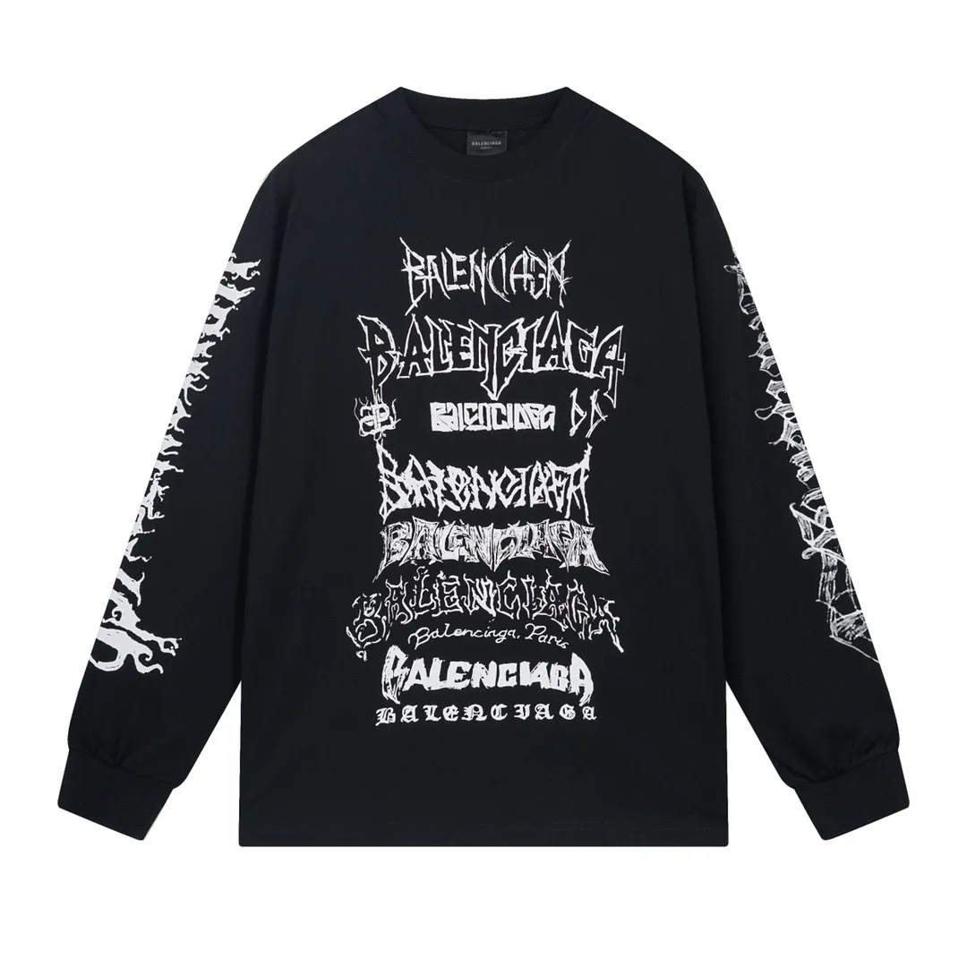 🅿️210 real photos [Top version. Official website quality] BALENCI*GA/Paris. 2024 new style. Year of the Dragon limited print long-sleeved T-shirt, synchronized with brick cabinets. Developed genuine product at the first time, enjoy printing and comparison! The fabric is made of Paris ZP custom-woven and dyed cotton double yarn. Weighing 260 grams, the cloth surface is clean. The cloth pattern is clear, soft and comfortable. The threads are dyed with no color difference. The classic LOGO is made of environmentally friendly imported materials, drawn silk flowers, with clear letters and three-dimensional effect. Restore the brick cabinet. Welcome to compare, the version adopts the OS loose shoulder version. Same style for men and women Coding: BL235035 Color: black, white, pink Size: XS S M L