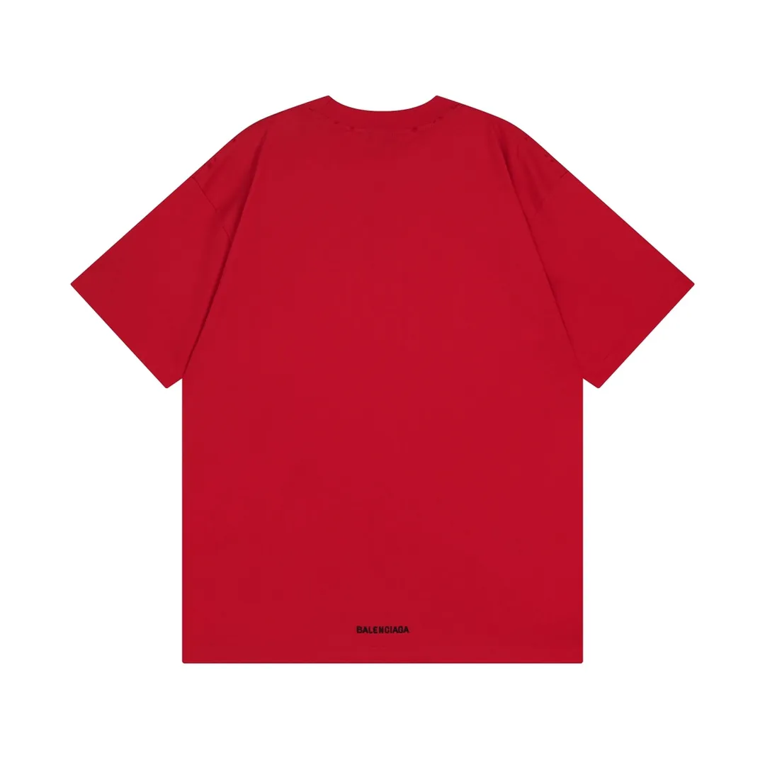 🅿️170 Detail Picture [Top version. Official website quality] BALENCI*GA/Paris BALENCI*GA#Valentine's Day. The latest model limited to Chinese Valentine's Day, love embroidered washed and distressed short-sleeved T-shirt brick cabinet synchronization. The fabric is made of Paris ZP custom-woven and dyed cotton double yarn. The weight is 260 grams. The cloth surface is clean. The cloth pattern is clear. Soft and comfortable. Good color fastness. Not easy to change color. The threads are woven and dyed with no color difference. The front and back embroidery is embroidered with an embroidery machine imported from Tajima. The effect is three-dimensional and the garment is distressed. The version adopts OS loose shoulder design. Same style for men and women. Code: BL233306 Color: black. White, red Size: XS to L
