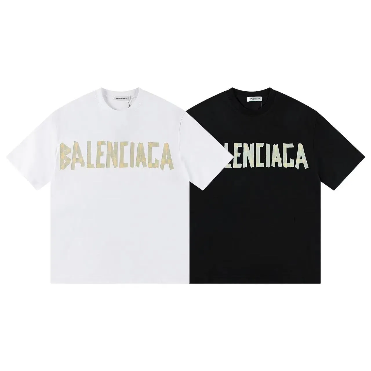 🅿️150 Style: 2025 new Balenciaga short-sleeved T-shirt Material: High version 300g double yarn combed cotton Size: S～XL Color: black and white Style number: H003