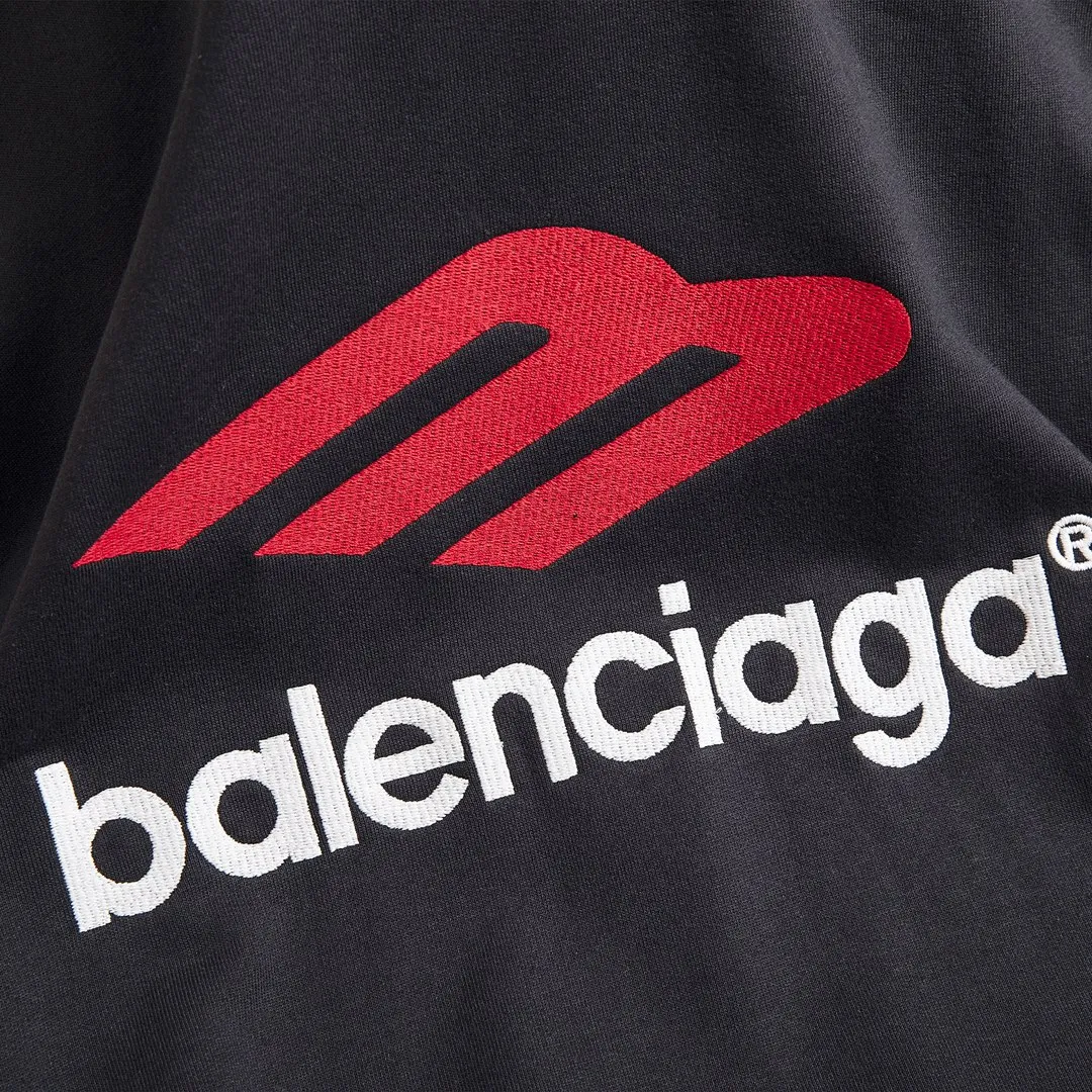 🅿️286 7152# Detailed picture Top version [BALENCIA*GA] Official website quality Paris new 3M letter large LOGO embroidery series hooded sweatshirt OS version Loose dropped shoulders Unisex style Fabric: 480g 100% cotton terry David sweater Technology: Embroidery on the front and rear panels on the left and right sleeves Garment wash Shaping Fixed color Color: Gray blue White Size: XS S M L