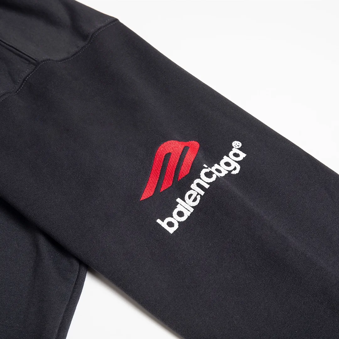 🅿️286 7152# Detailed picture Top version [BALENCIA*GA] Official website quality Paris new 3M letter large LOGO embroidery series hooded sweatshirt OS version Loose dropped shoulders Unisex style Fabric: 480g 100% cotton terry David sweater Technology: Embroidery on the front and rear panels on the left and right sleeves Garment wash Shaping Fixed color Color: Gray blue White Size: XS S M L