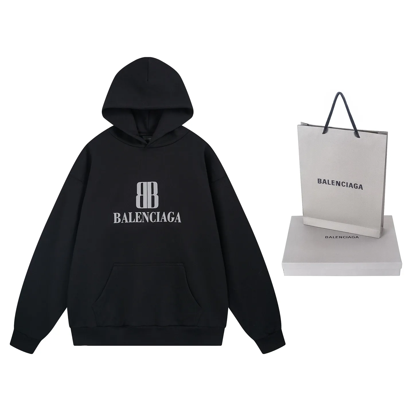 🅿️310 Real photos [Top version. Official website quality] BALENCI*GA/Paris. SS25 latest autumn and winter style, Paris new LOGO printed hooded sweatshirt. Brick cabinets are synchronized. Genuine products are developed at the first time. Welcome to compare! The fabric is made of Paris ZP custom-woven and dyed cotton sweatshirt. Weighing 460 grams, the cloth surface is clean. The cloth pattern is clear, soft and comfortable. The threads are dyed with no color difference. The printing uses environmentally friendly imported rubber paddles. The letters are clear and the effect is three-dimensional. The version adopts OS loose shoulder design. Same style for men and women. Code: BL259926 Color: Black Size: XS S M L