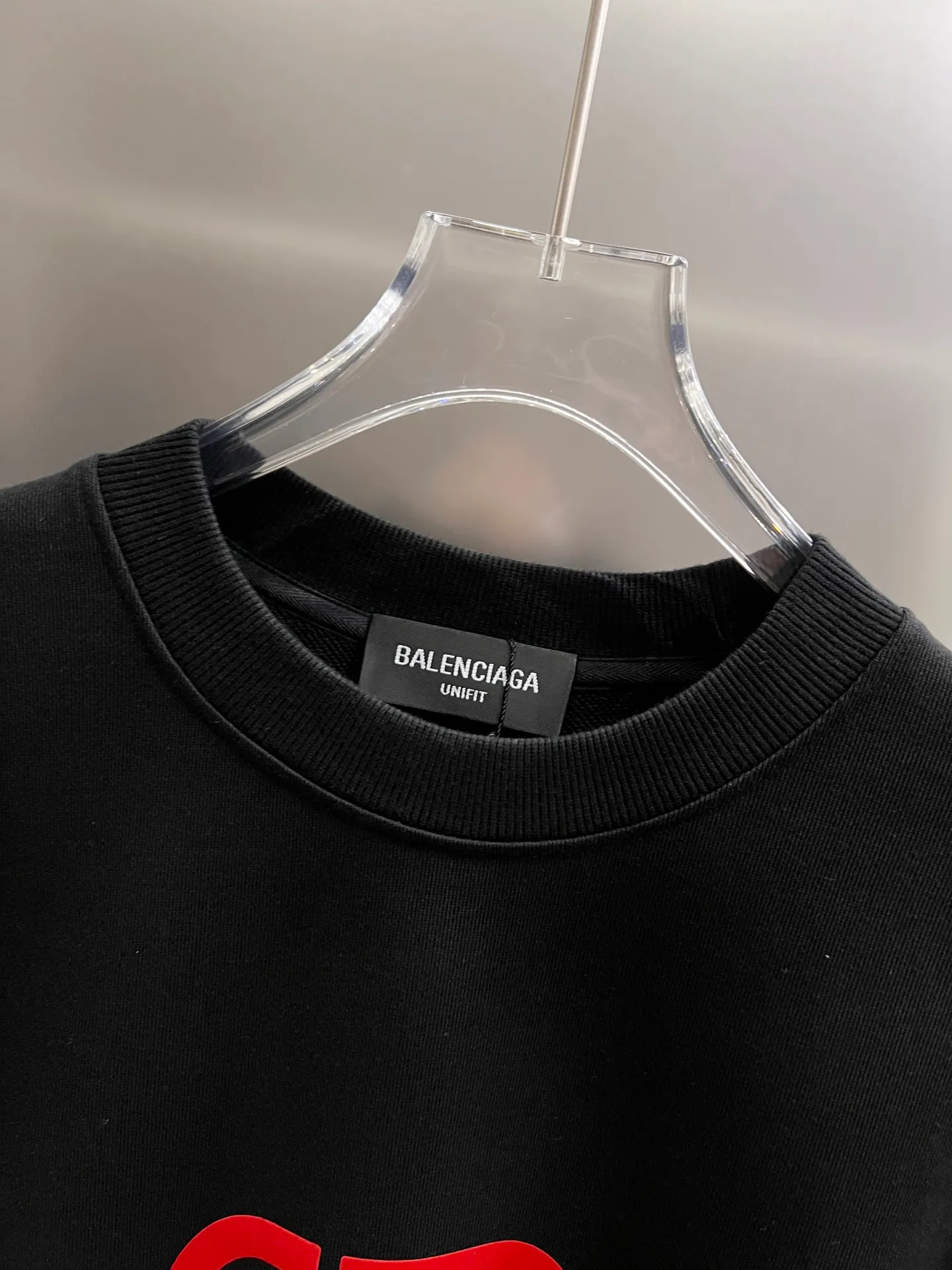 🅿️260 BAL Balenciaga 2025 Autumn and Winter New Style Round Neck Long Sleeve Sweater Classic Letter Flocking Print + Three-dimensional Silicone Technology Uniform Loose Version for Men and Women S M L XL XXL Five Codes Color: Black White