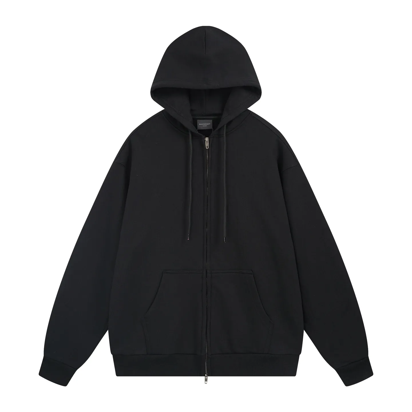 🅿️400 BALENCI*GA Paris' latest masking tape style hooded long-sleeved zipper sweatshirt. The back pattern is printed with imported environmentally friendly materials, and the tape is glued. Customized matching hardware. The letters are clear. The effect is three-dimensional. Exclusively pattern-woven and dyed 460g fabric. Threads are dyed in the same vat with zero color difference. Brick cabinet synchronization. Welcome to compare. Same style for men and women -Color: black beige -SIZE: Xs S M L Style No. 8970#