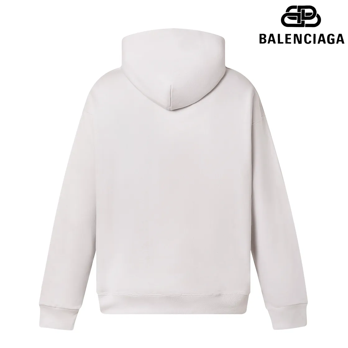 🅿️270 7109# Detailed picture Top version [BALENCIA*GA] Official website quality Paris's new fuzzy cola print hooded sweatshirt OS version Loose dropped shoulders Unisex style Fabric: 480g 100% cotton terry sweater Technology: Front panel digital direct printing Garment wash Shaping Solid color Color: Black blue off-white Size: XS S M L