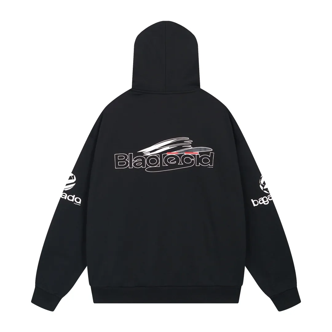 🅿️320 real photos [Top version. Official website quality] BALENCI*GA/Paris AI GENERATED HOODIE series new hooded sweatshirt #2024 new style. The front, back, left and right sleeves are printed with the new LOGO, and the ready-made garments are washed and worn. According to the normal practice in Jubie market, black and gray cuff printing are different. #2024 Spring and Summer Brick Cabinet Synchronization Welcome to compare. The fabric is made of Paris ZP custom-woven and dyed cotton double yarn, with a weight of 460 grams. The cloth surface is clean. The cloth pattern is clear, soft and comfortable. The threads are dyed with no color difference. The classic letter LOGO is printed with imported environmentally friendly glue. The letters are clear and the effect is three-dimensional. Restore the brick cabinet, adopt the OS loose shoulder style. Same style for men and women. Code: BL238917 Color: black, floral gray Size: XS S M L