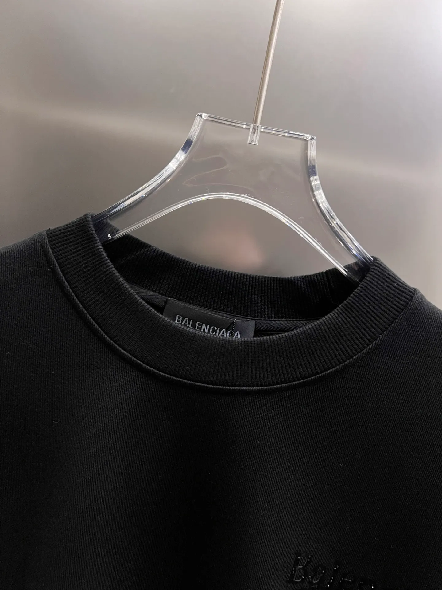🅿️260 BAL Balenciaga 2025 Autumn and Winter New Style Round Neck Long Sleeve Sweater Classic Coke Logo Print + Hot Diamond Process Uniform Loose Version for Men and Women S M L XL XXL Five Codes Color: Black White