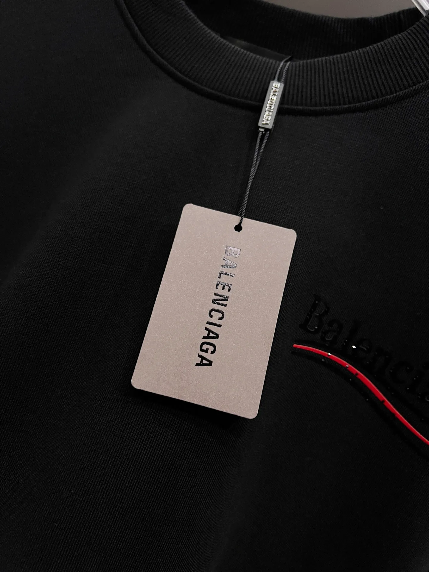 🅿️260 BAL Balenciaga 2025 Autumn and Winter New Style Round Neck Long Sleeve Sweater Classic Coke Logo Print + Hot Diamond Process Uniform Loose Version for Men and Women S M L XL XXL Five Codes Color: Black White