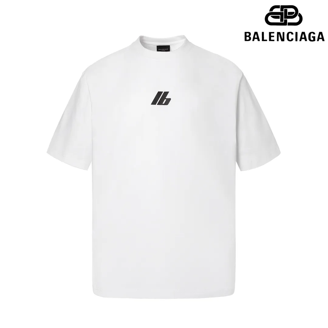 🅿️160 9101# Detailed picture Top version [BALENCIA*GA] Official website quality Paris new classic front and rear reflective printed T-shirt OS version Loose dropped shoulders Unisex style Fabric: 260g 100% cotton double yarn Technology: Front and back reflective printing Garment wash Shaping Solid color Color: Black White Size: XS S M L