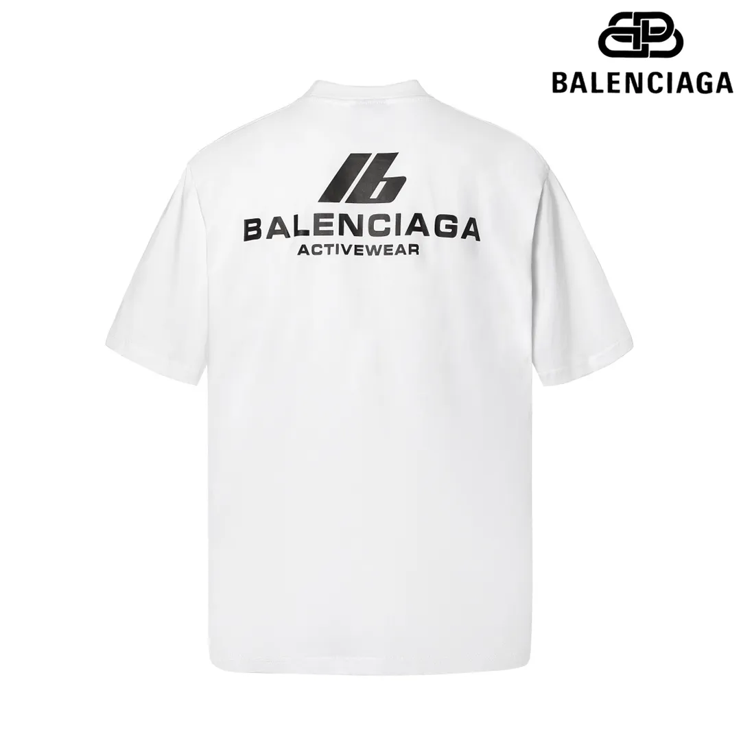 🅿️160 9101# Detailed picture Top version [BALENCIA*GA] Official website quality Paris new classic front and rear reflective printed T-shirt OS version Loose dropped shoulders Unisex style Fabric: 260g 100% cotton double yarn Technology: Front and back reflective printing Garment wash Shaping Solid color Color: Black White Size: XS S M L