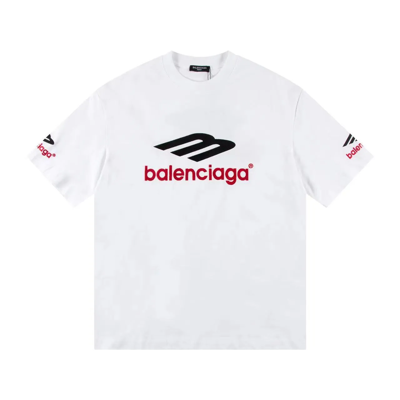 🅿️160 Style: 2026 new Balenciaga short-sleeved T-shirt Material: High version 300g double yarn combed cotton Size: S～XL Color: Black White Style number: H2006