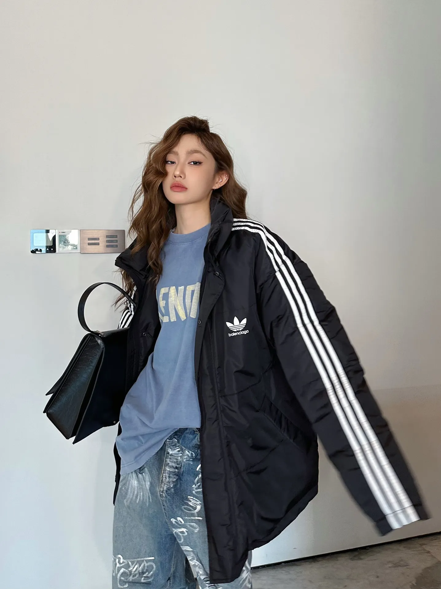 Balenciaga / Balenciaga AD joint three-stripes down jacket upper body consultationℹ️