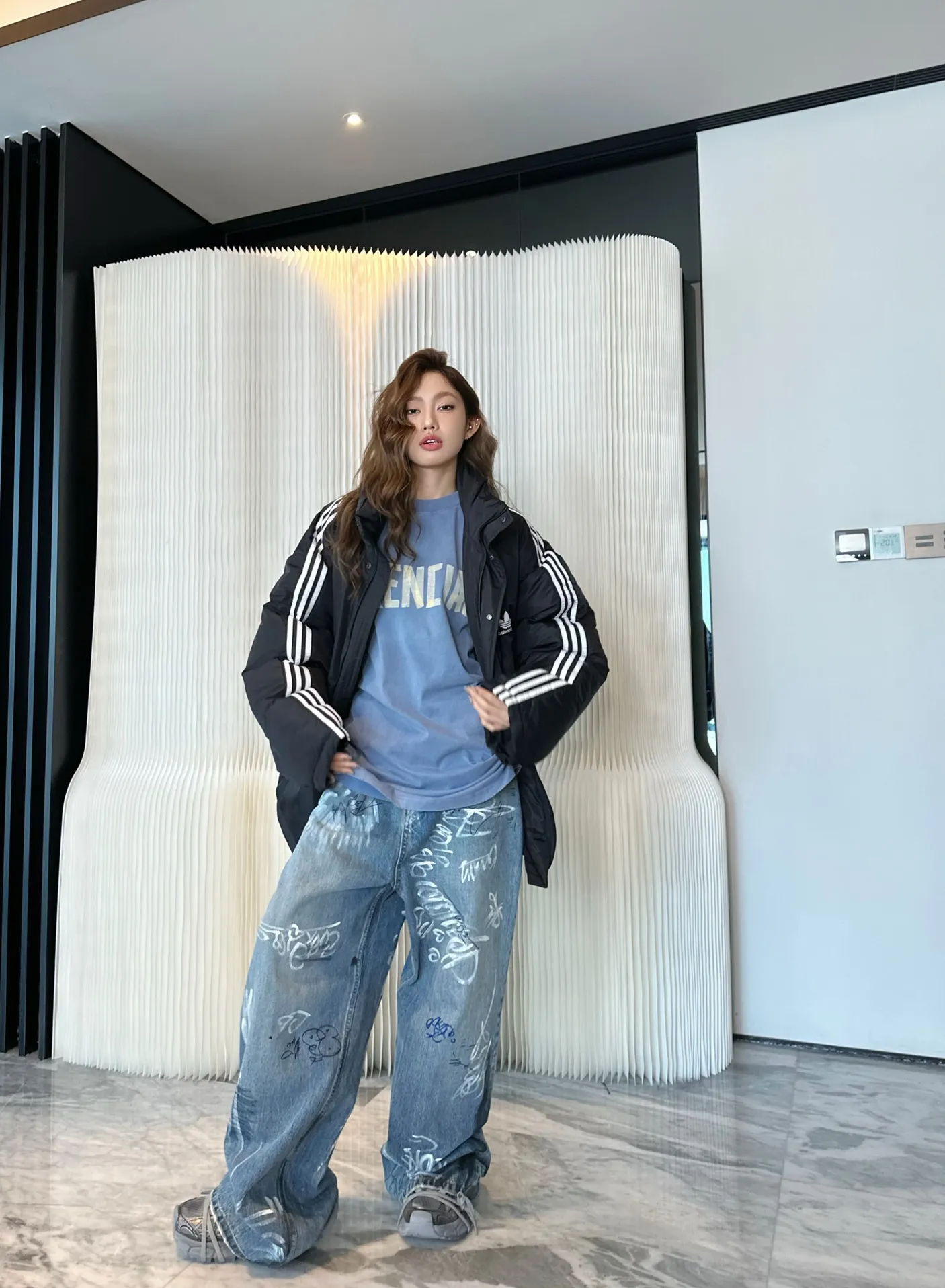 Balenciaga / Balenciaga AD joint three-stripes down jacket upper body consultationℹ️