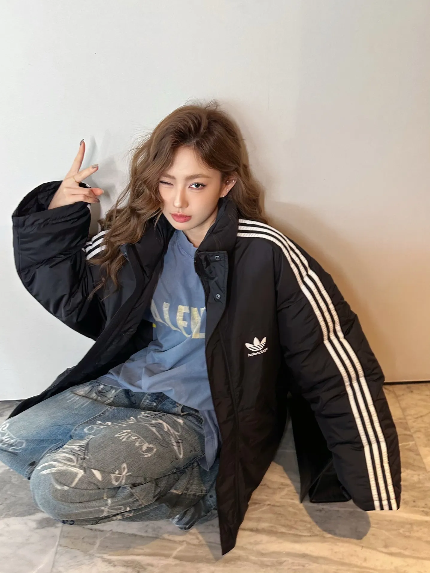 Balenciaga / Balenciaga AD joint three-stripes down jacket upper body consultationℹ️