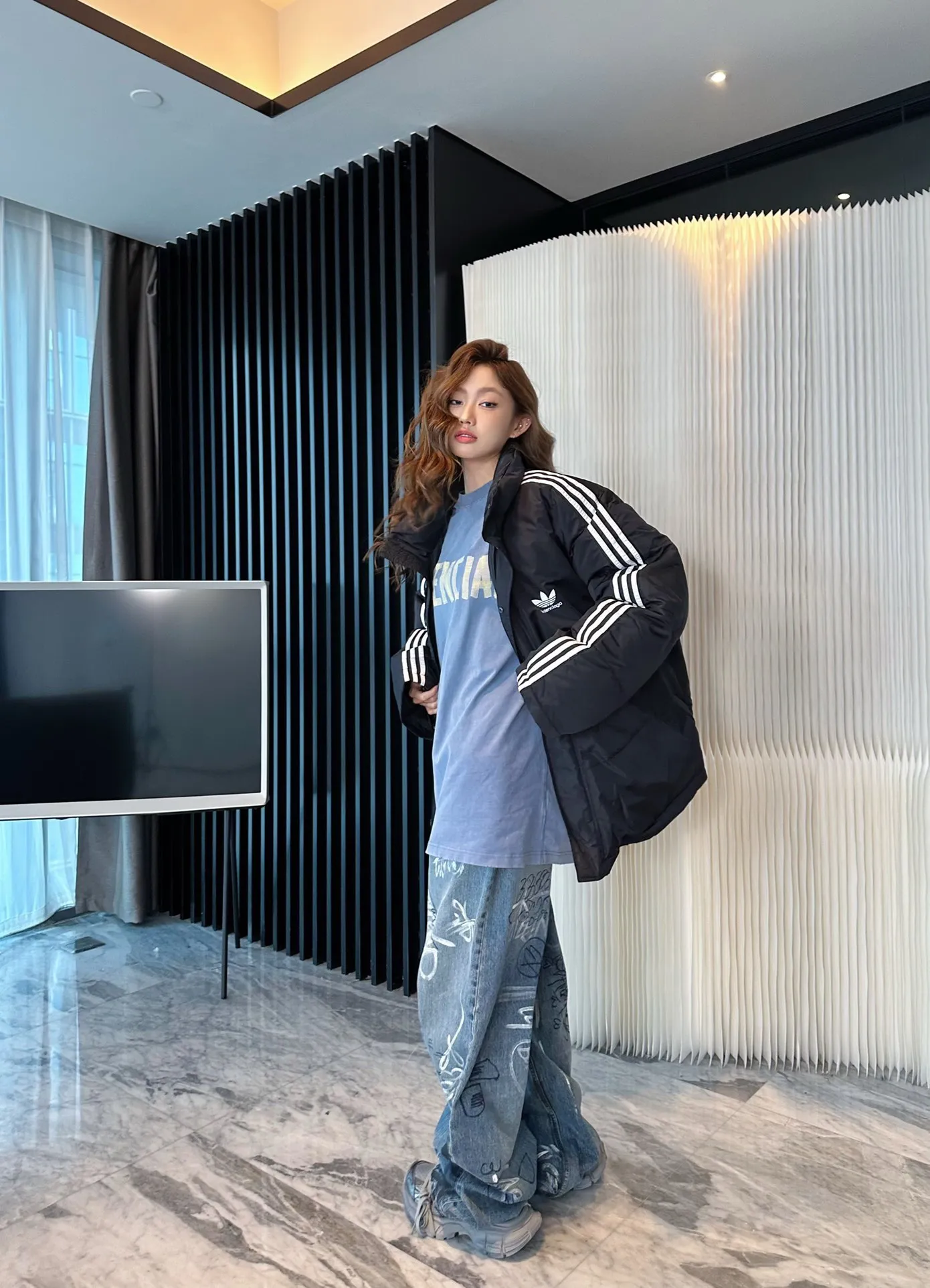Balenciaga / Balenciaga AD joint three-stripes down jacket upper body consultationℹ️