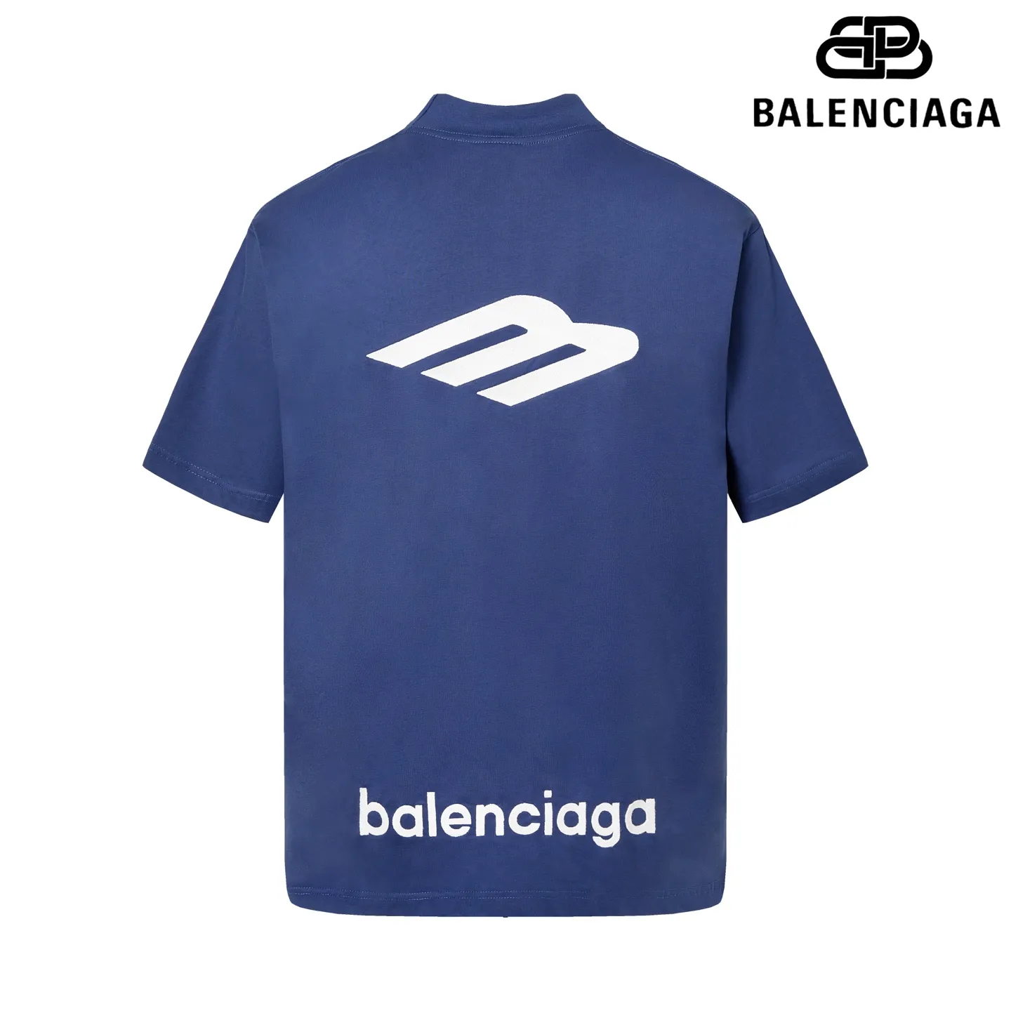 🅿️180 9207# Detailed picture Top version [[BALENCIA*GA] official website quality Paris new ski series 3M size LOGO embroidered short-sleeved T-shirt OS version Loose dropped shoulders Unisex style Fabric: 260g 100% cotton double yarn Technology: Front and back embroidery Garment washing Shape solid Color: Black Blue Yellow Size: XS S M L