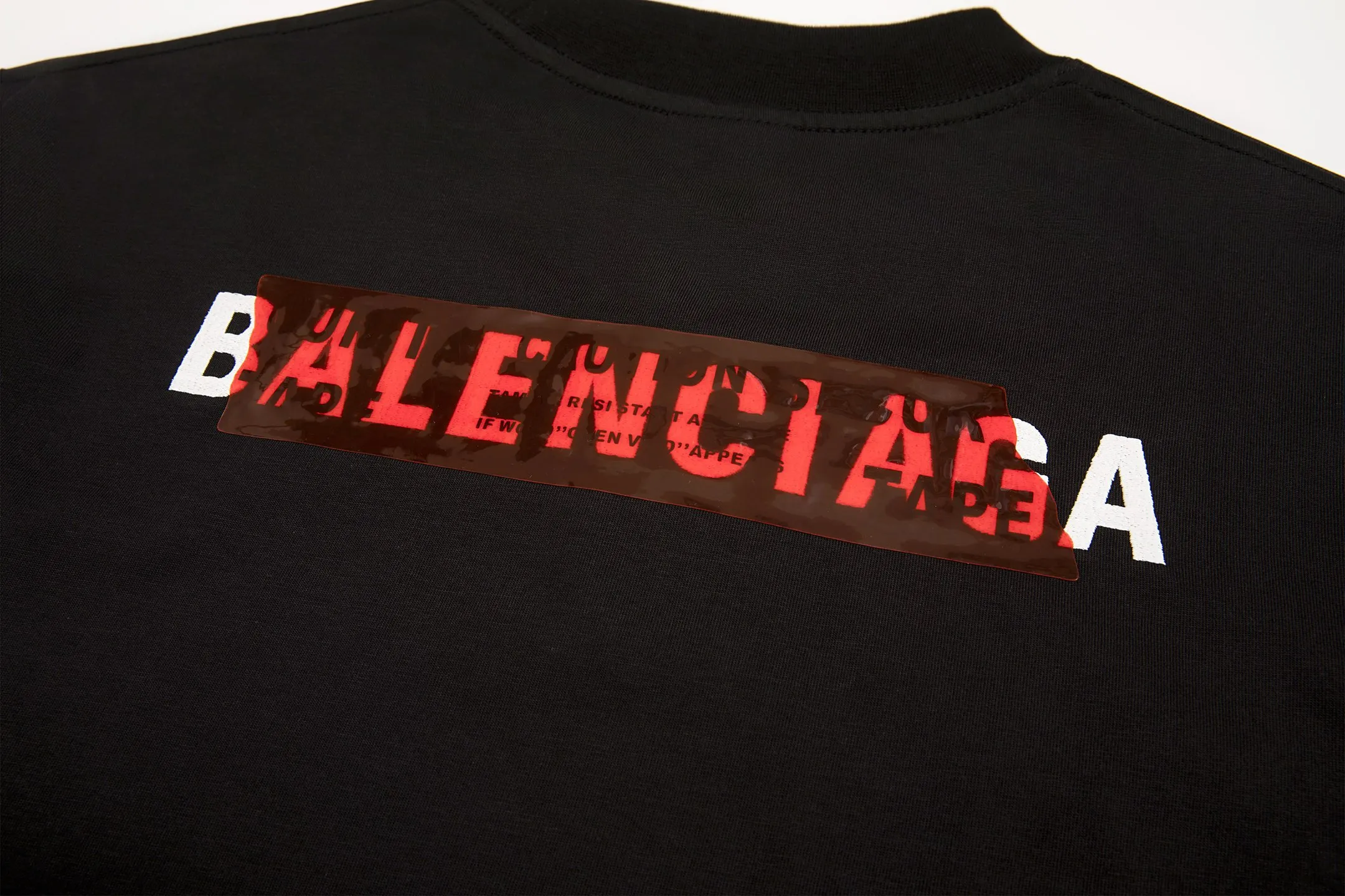 🅿️180 9201# Detailed picture Top version [[BALENCIA*GA] official website quality Paris new front and back letter embroidery tape taped short-sleeved T-shirt OS version Loose dropped shoulders Unisex style Fabric: 260g 100% cotton double yarn Technology: Front and back embroidery Front and back taping Garment wash Shaping Solid Color Color: Black White Blue Gray Size: XS S M L
