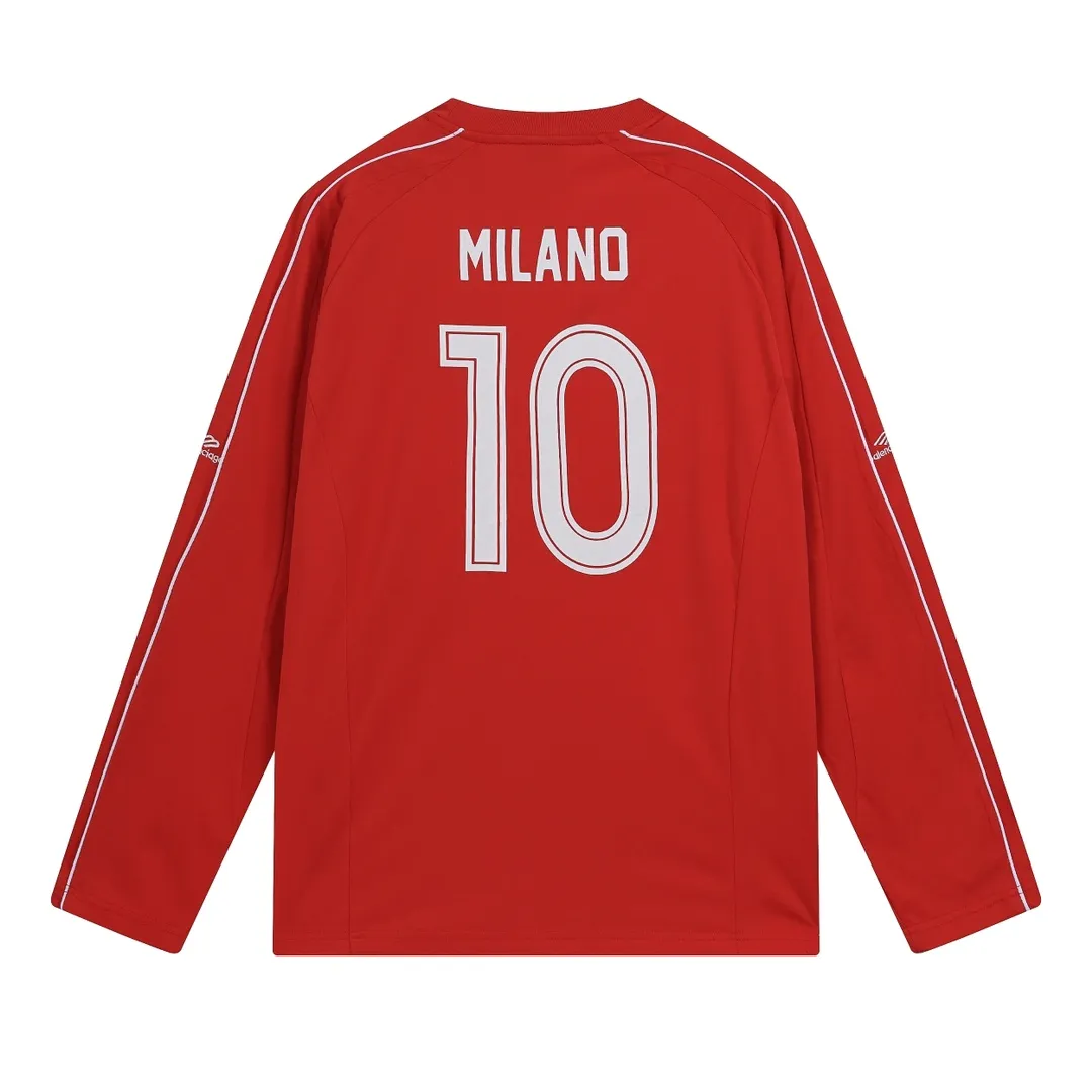 🅿️340 - BALENCI*GA Paris Manchester United co-branded football No. 10 embroidery printed long sleeves, the fabric is made of Paris custom-woven and dyed double-yarn pure cotton fabric. The weight is 280g. The thread is custom-woven and dyed without color difference. The front and rear panels use imported glue screen printing technology + the front and left sleeves use imported Tajima embroidery machine matte light heavy embroidery technology, two high-temperature shaping washes, os dropped shoulders, loose version, same style for men and women! ! -Color: black pink white red fluorescent green -SIZE: XS S M L style number 8606#