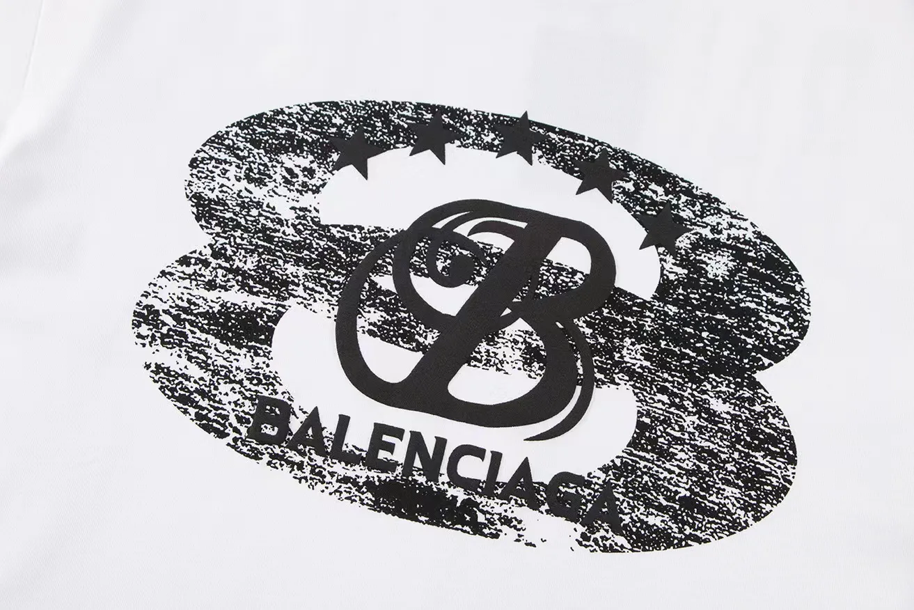 🅿️146 Style: 2026 new Balenciaga short-sleeved T-shirt Material: High version 300g double yarn combed cotton Size: S～XL Color: black and white Style number: H1013