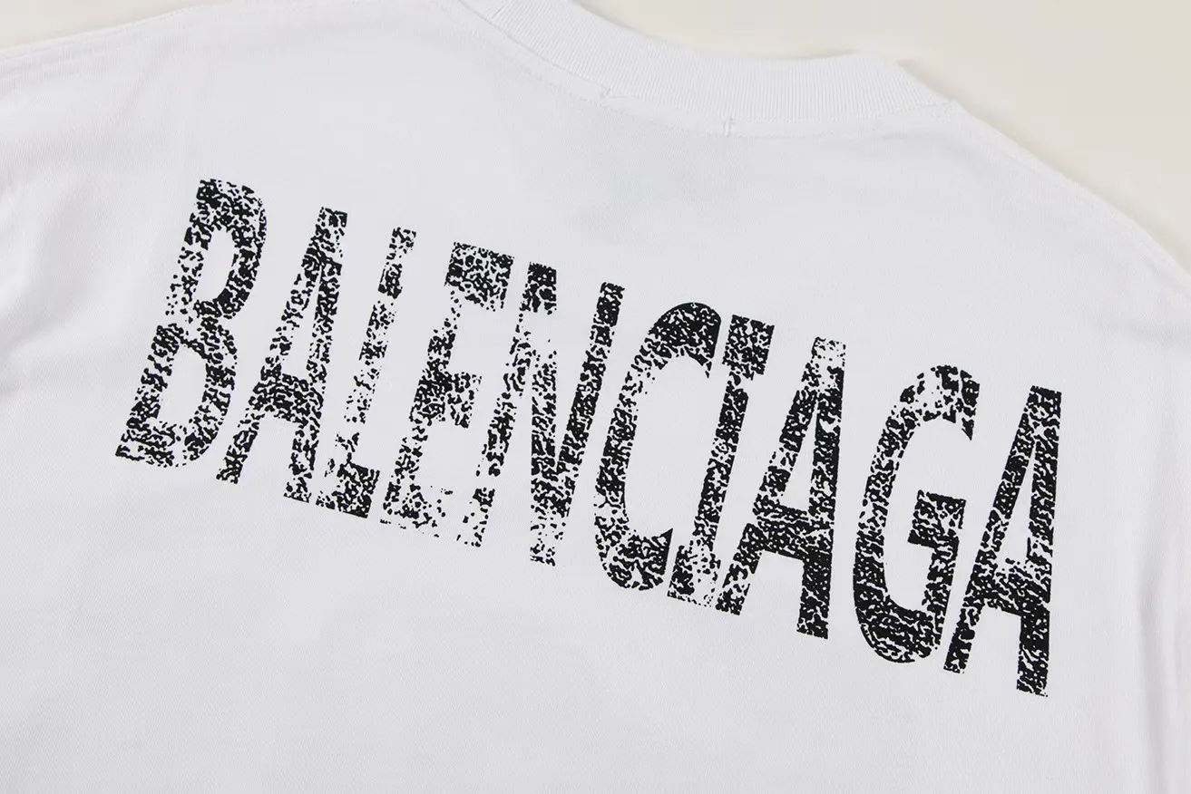 🅿️146 Style: 2026 new Balenciaga short-sleeved T-shirt Material: High version 300g double yarn combed cotton Size: S～XL Color: black and white Style number: H1013