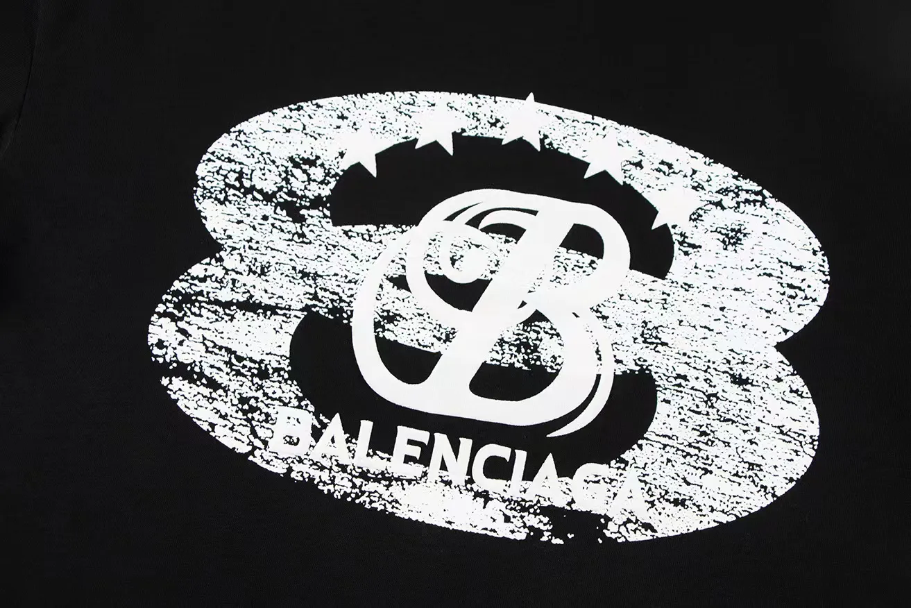 🅿️146 Style: 2026 new Balenciaga short-sleeved T-shirt Material: High version 300g double yarn combed cotton Size: S～XL Color: black and white Style number: H1013