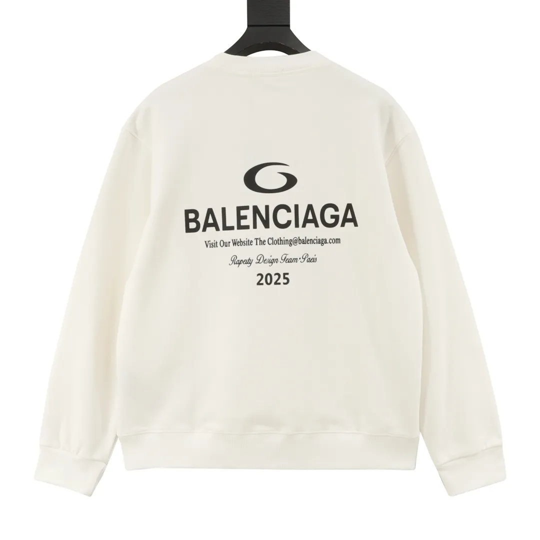 🅿️500 Balenciaga 25FW ring-printed round-neck sweatshirt, 480g high-grade combed cotton fabric, counter collar label, purchase-grade white thick plate hangtag, original hanging grain, three-dimensional foam printing on the front and back, strong layering, same style for men and women, couple style, oversize version, loose size: S-XL