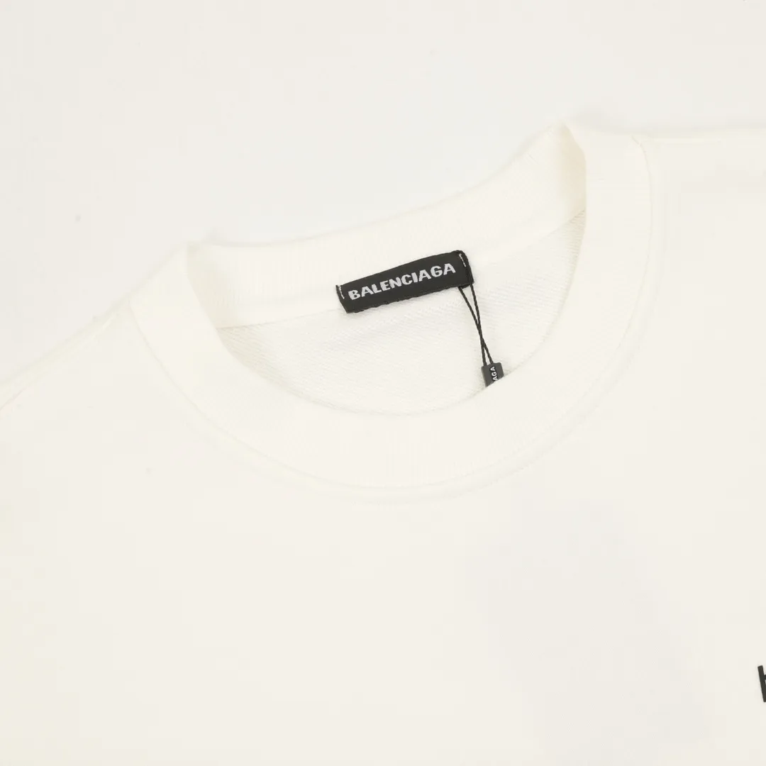 🅿️500 Balenciaga 25FW ring-printed round-neck sweatshirt, 480g high-grade combed cotton fabric, counter collar label, purchase-grade white thick plate hangtag, original hanging grain, three-dimensional foam printing on the front and back, strong layering, same style for men and women, couple style, oversize version, loose size: S-XL