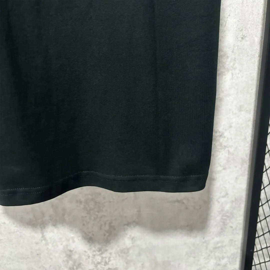 🅿️160 9105# Real shot top version [[BALENCIA*GA] official website quality Paris new classic letter back panel printed short-sleeved T-shirt OS version loose dropped shoulders Unisex fabric: 260g 100% cotton double yarn Process: back panel printing Garment wash Shape solid color Color: black white Size: XS S M L