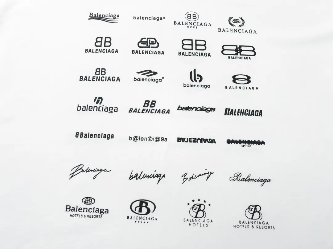 🅿️170 Detailed Picture [Top version. Official website quality] BALENCI*GA/Paris BALENCI*GA# 2023 spring and summer new style, printed with classic LOGO collection short-sleeved T-shirt. 2023 spring and summer new product. Brick cabinet synchronization. The fabric is made of Paris ZP custom-woven and dyed 100% cotton double yarn compact cotton. The weight is 260 grams. The cloth surface is clean. The cloth pattern is clear. Soft and comfortable. Good color fastness. Not easy to change color. The threads are woven and dyed with no color difference. The printing uses imported environmentally friendly rubber paddles, precision stencils, fine LOGO letters, clear letters, no burrs, and a three-dimensional effect. Restore brick cabinet. The version adopts OS loose shoulder version. Same style for men and women. Code: BL223071 Color: black, beige, pink, smoky gray, white. Size: XS to L