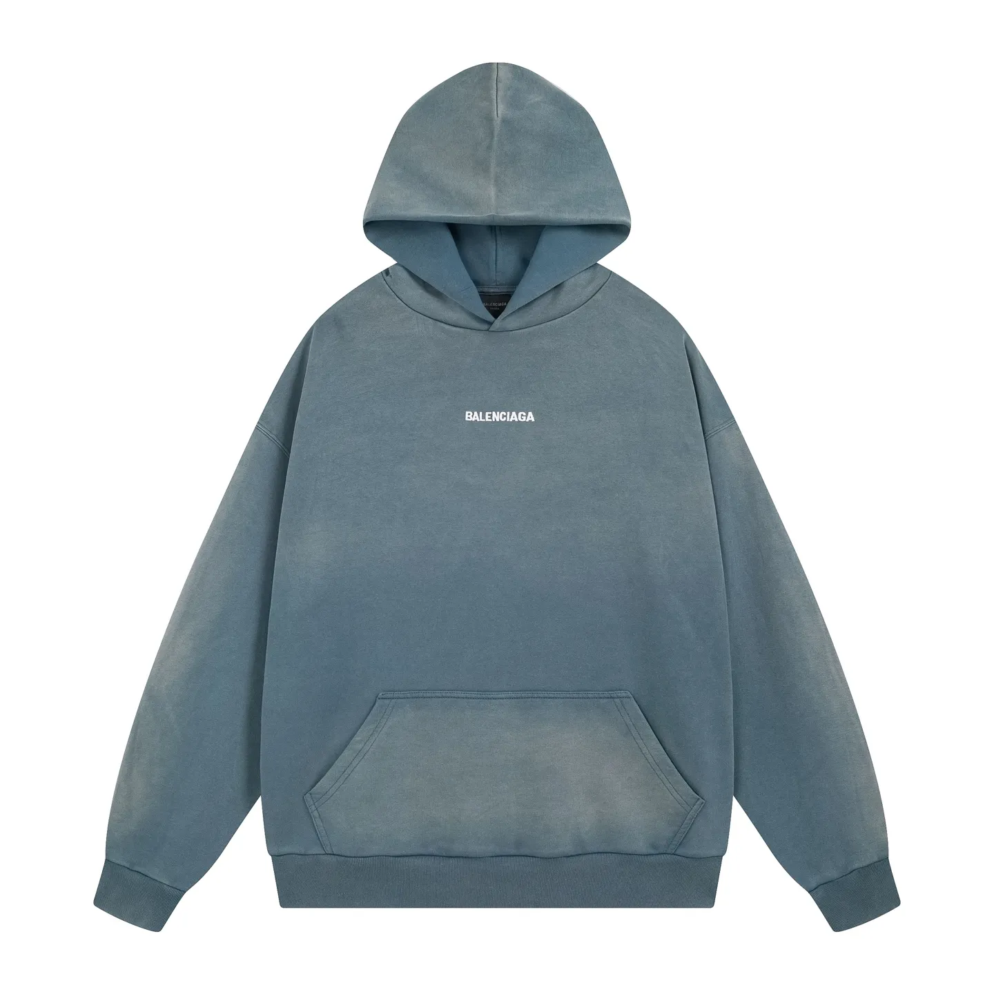 🅿️370 BALENCI*GA Paris small letter embroidery hooded long-sleeved sweatshirt. The front pattern is imported from Tajima embroidery machine. The ready-made clothes are sprayed with horse wash to make them old. The letters are clear. The effect is three-dimensional. Exclusively pattern-woven and dyed 460g fabric. Threads are dyed in the same vat with zero color difference. Brick cabinet synchronization. Welcome to compare. Same style for men and women -Color: washed purple washed blue -SIZE: Xs S M L Style number 8969#