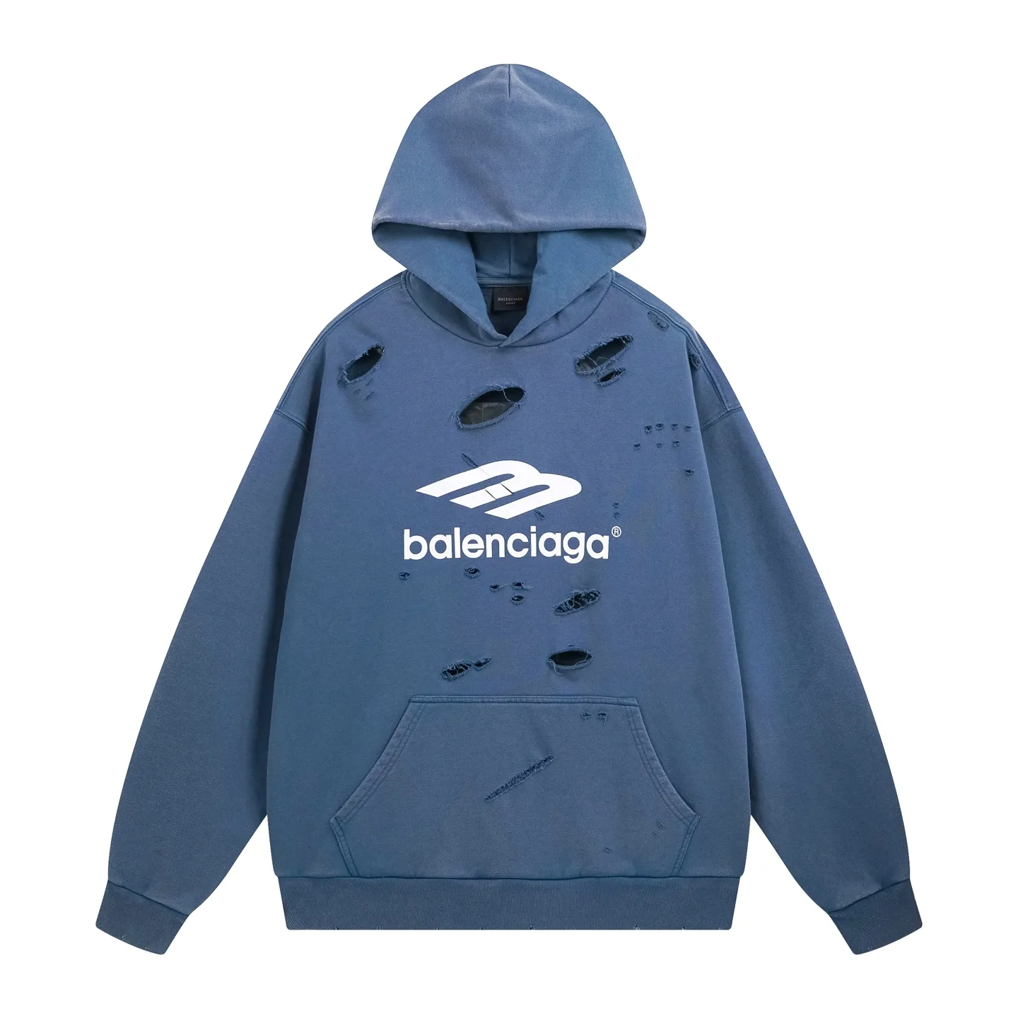 🅿️400 - BALENCI*GA Paris' latest 3M classic LOGO printed hooded long-sleeved sweatshirt on the chest. The front printing is made of imported environmentally friendly offset printing. The master manually positions and polishes the points by hand. The effect is three-dimensional. Exclusively pattern-matched, woven and dyed 460g fabric. Threads are dyed in the same vat with zero color difference. Brick cabinet synchronization. Welcome to compare. Same style for men and women -Color: washed black washed blue -SIZE: Xs S M L style number 8958#