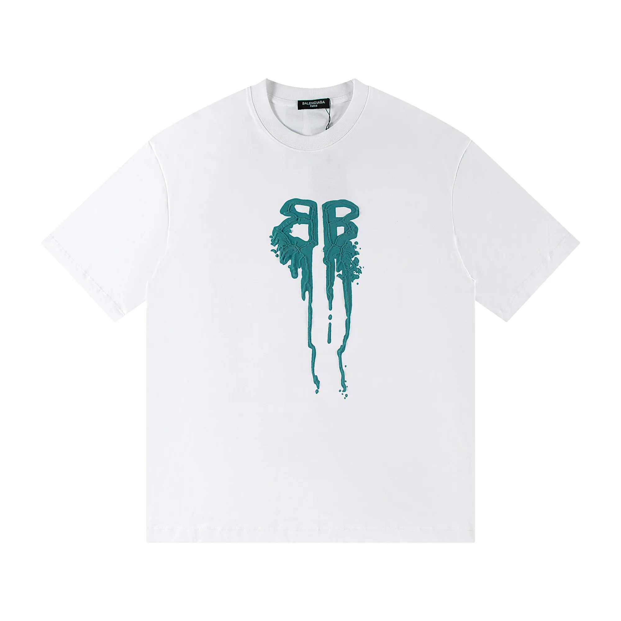 🅿️146 Style: 2026 new Balenciaga short-sleeved T-shirt Material: High version 300g double yarn combed cotton Size: S～XL Color: White Style number: H1053