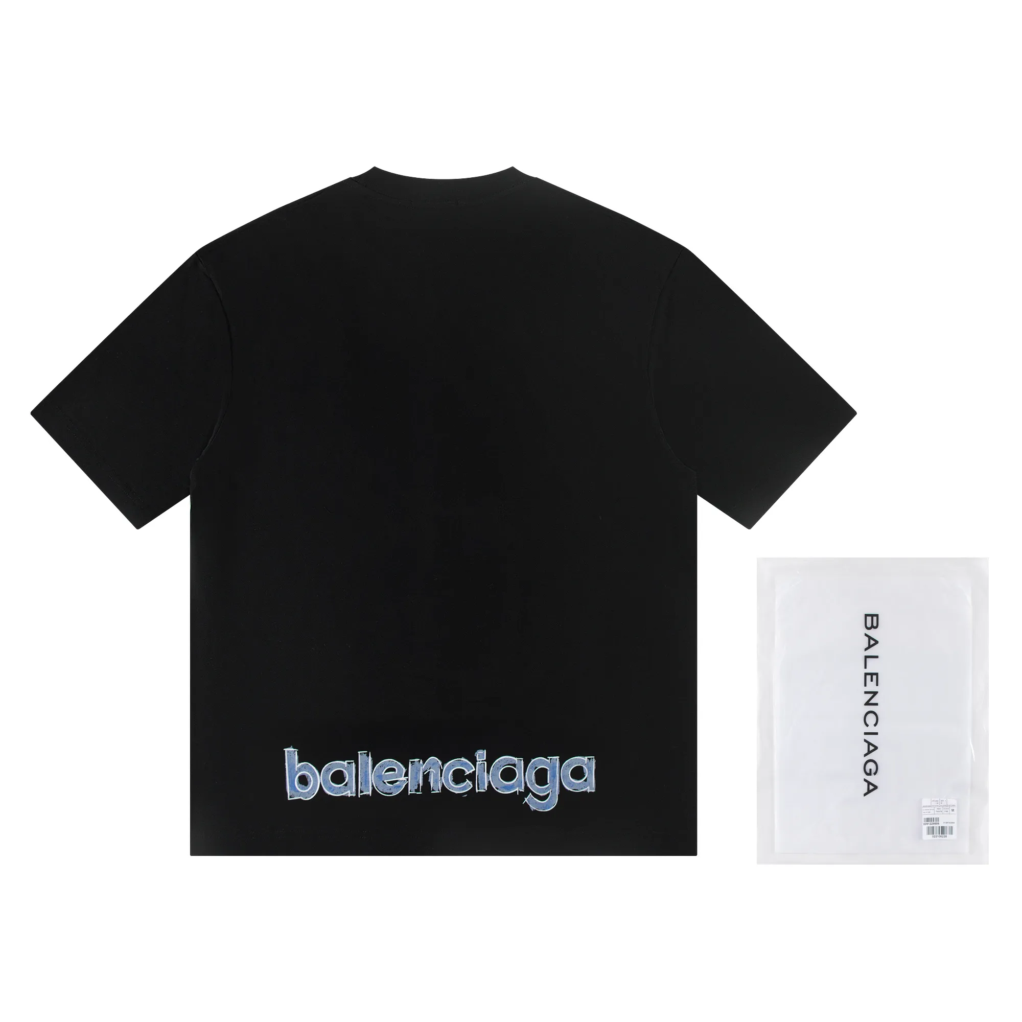 🅿️160 Balenciaga2026 new painted T-shirt Material: Made of high version 300g double yarn combed cotton Size: S M L XL Color: black and white Style number: W2806