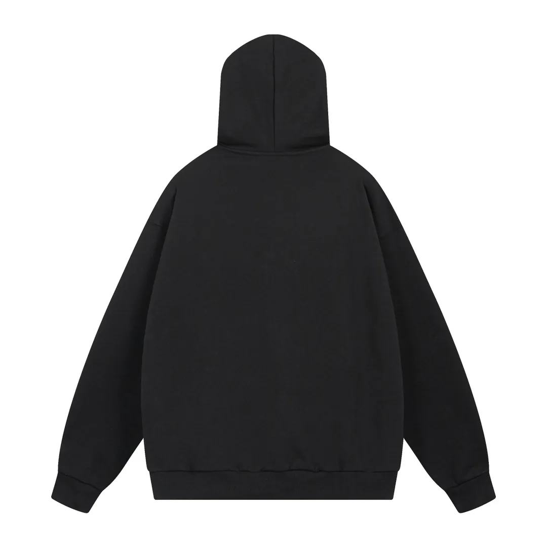 🅿️310 real photos [Top version. Official website quality] BALENCI*GA/Paris new style. 2024 autumn and winter new style. KEEP.CALM art print hooded sweatshirt, brick cabinet synchronization. Genuine product developed in the first time, happy to print and compare! The fabric is made of Paris ZP custom-woven and dyed cotton sweatshirt. Weighing 460 grams, the cloth surface is clean. The cloth pattern is clear, soft and comfortable. The threads are dyed with no color difference. The printing uses environmentally friendly imported materials. The letters are clear and the effect is three-dimensional. The version adopts OS loose shoulder design. Same style for men and women. Code: BL238938 Color: Black Size: XS S M L