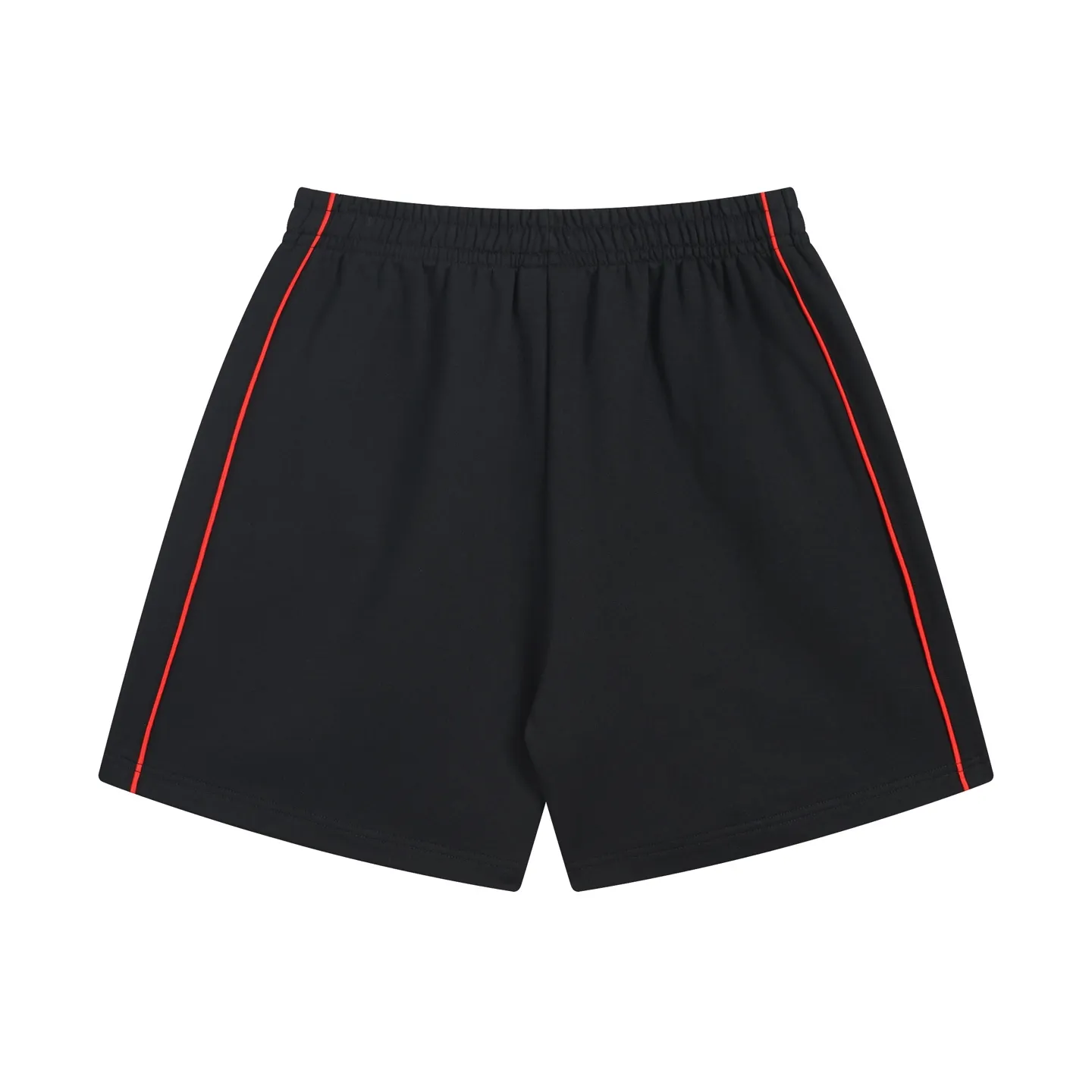 🅿️230 real shots [Top version. Official website quality] BALENCI*GA/Paris. 2025 new model. Paris lettering embroidered left and right side bone splicing rope shorts. Brick cabinet synchronization. Genuine development at the first time, happy to print and compare! The fabric is made of Paris ZP custom-woven and dyed 100% cotton terry sweatshirt. The weight is 460 grams. The cloth surface is clean. The cloth pattern is clear and the hand feels soft and comfortable. The embroidery uses an imported Tajima embroidery machine. The letters are clear and the effect is three-dimensional. The version adopts a loose version. Same style for men and women. Code: BL257008 Color: Black Size: XS S M L