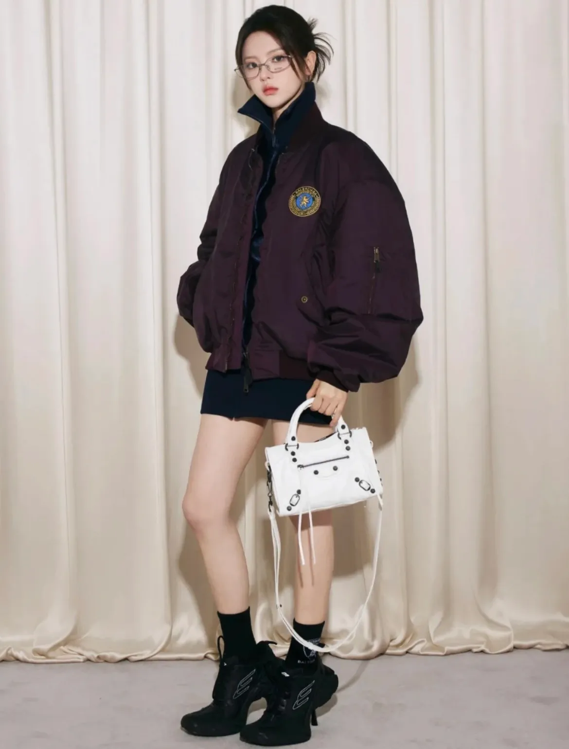 Balenciaga / Balenciaga Manchester United Lion Badge Flying Zip Cotton Jacket Upper Body Consultation Pictureℹ️