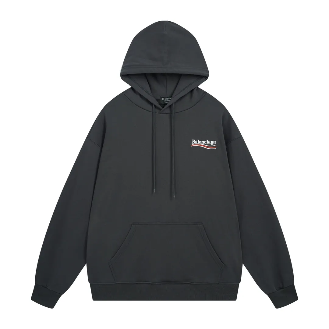 🅿️296 Detailed picture [Top version. Official website quality] BALENCI*GA/Paris. Classic style, #COLA Embroidered Hooded Long-Sleeve Sweatshirt# The fabric is made of Paris ZP custom-woven and dyed cotton terry sweatshirt, with a weight of 450 grams. The cloth surface is clean. The cloth pattern is clear, soft and comfortable. The threads are dyed with no color difference. The classic letter LOGO pattern is embroidered with an imported Tajima embroidery machine. The letters are clear and have a strong three-dimensional effect. Restored brick cabinets. Welcome to compare. The version adopts OS loose shoulder version. Same style for men and women. Code: BL238035 Color: black, white, cement white, dark gray Size: XS S M L
