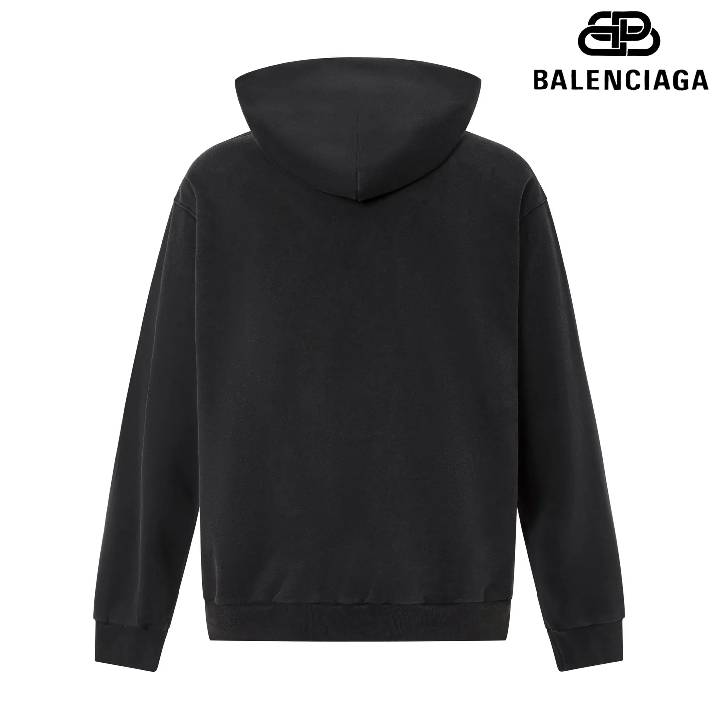 🅿️290 7202# Detailed picture Top version [[BALENCIA*GA] Official website quality Paris new joint PUMA series front printed hooded sweatshirt OS version Loose dropped shoulders Unisex style Fabric: 480g 100% cotton terry Davidson Technique: Front printed Garment wash Distressed Shape solid color Color: Washed black Size: XS S M L