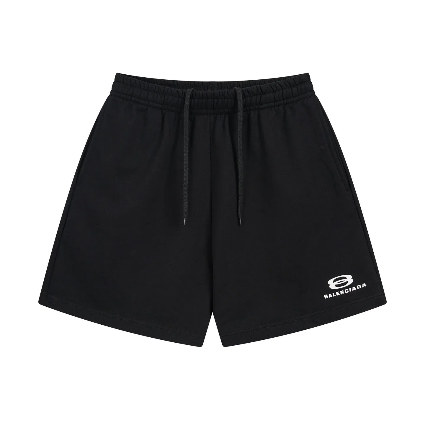 🅿️210 real photos [Top version. Official website quality] BALENCI*GA/Paris. 2025 new model. Paris double-ring classic LOGO embroidered shorts. Brick cabinet synchronization. Genuine product developed at the first time, happy to print and compare! The fabric is made of Paris ZP custom-woven and dyed 100% cotton terry sweatshirt. The weight is 460 grams. The cloth surface is clean. The cloth pattern is clear and the hand feels soft and comfortable. The embroidery uses an imported Tajima embroidery machine. The letters are clear and the effect is three-dimensional. The version adopts a loose version. Same style for men and women. Code: BL257017 Color: Black Size: XS S M L
