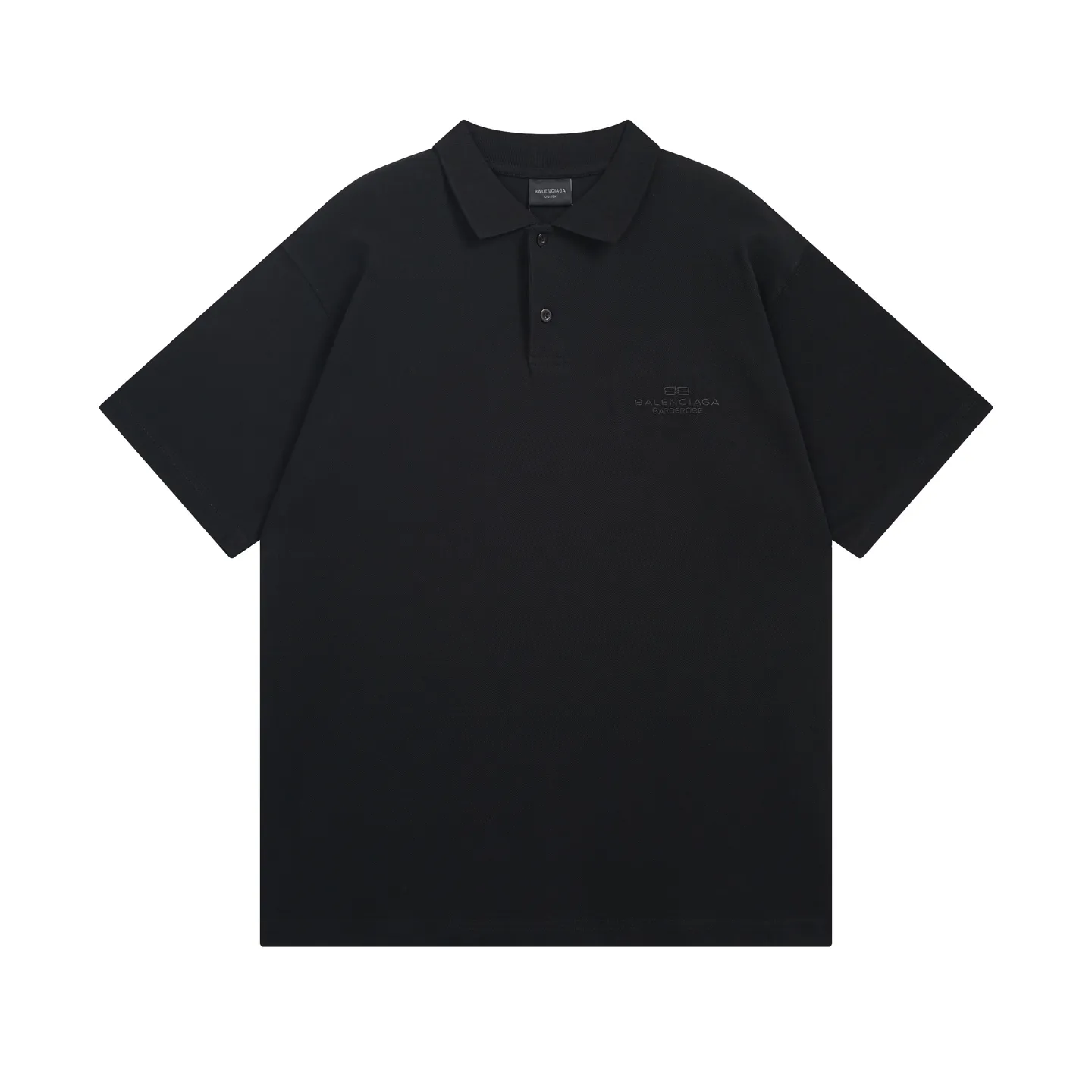 🅿️220 Real photos [Top version. Official website quality] BALENCI*GA/Paris #2025 new Paris letter LOGO embroidered POLO shirt, full of design, welcome to compare. The fabric is made of Paris ZP custom-woven and dyed cotton pique, with a weight of 260 grams. The cloth surface is clean. The cloth pattern is clear, soft and comfortable. The threads are woven and dyed with no color difference. The embroidered LOGO is embroidered using imported Tajima embroidery machine. The effect is three-dimensional. Restore the brick cabinet, adopt OS loose shoulder style. Same style for men and women. Coding: BL252218 Color: black, white Size: XS S M L